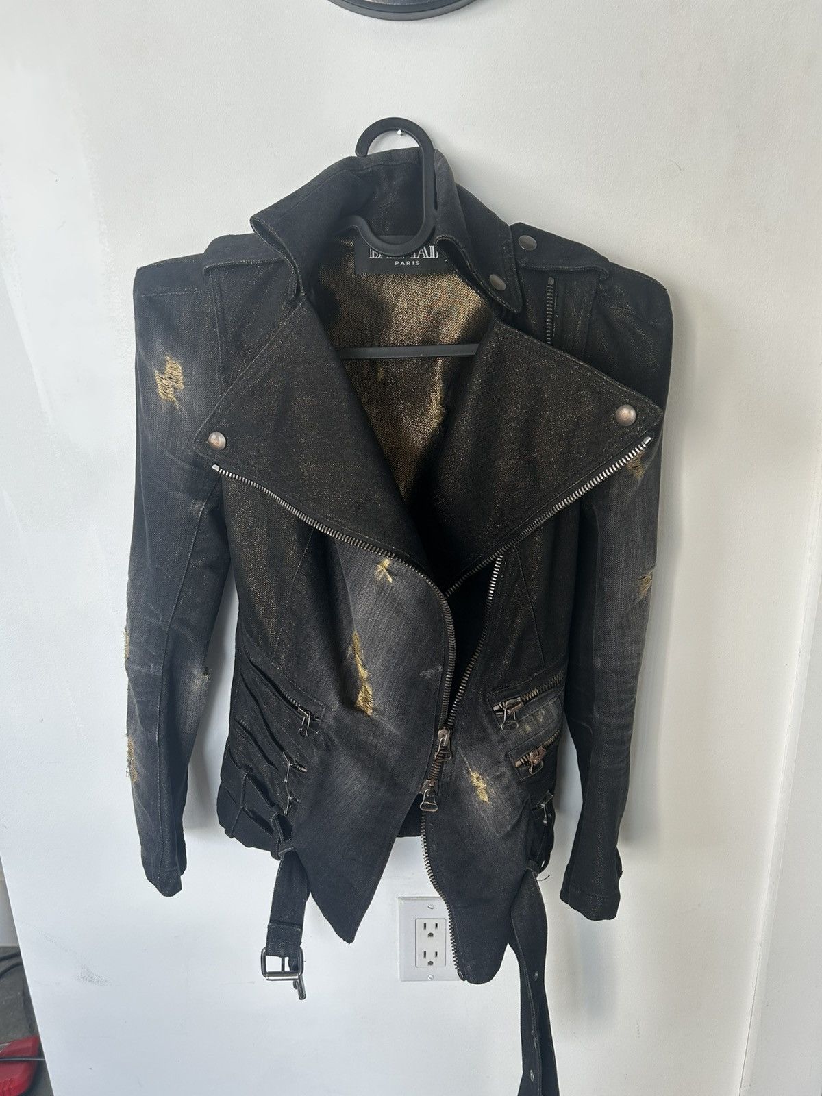 Balmain Balmain by Decarnin AW11 Distressed Biker Jacket Size US XS / EU 42 / 0 - 1 Thumbnail