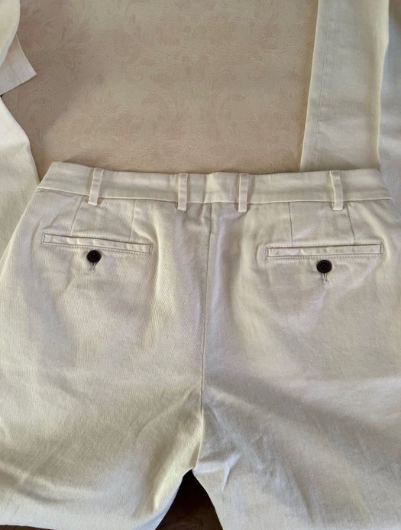 Pal Zileri Pal Zileri - Trousers White - Cotton - Size: L Size US 42 / EU 58 - 6 Thumbnail