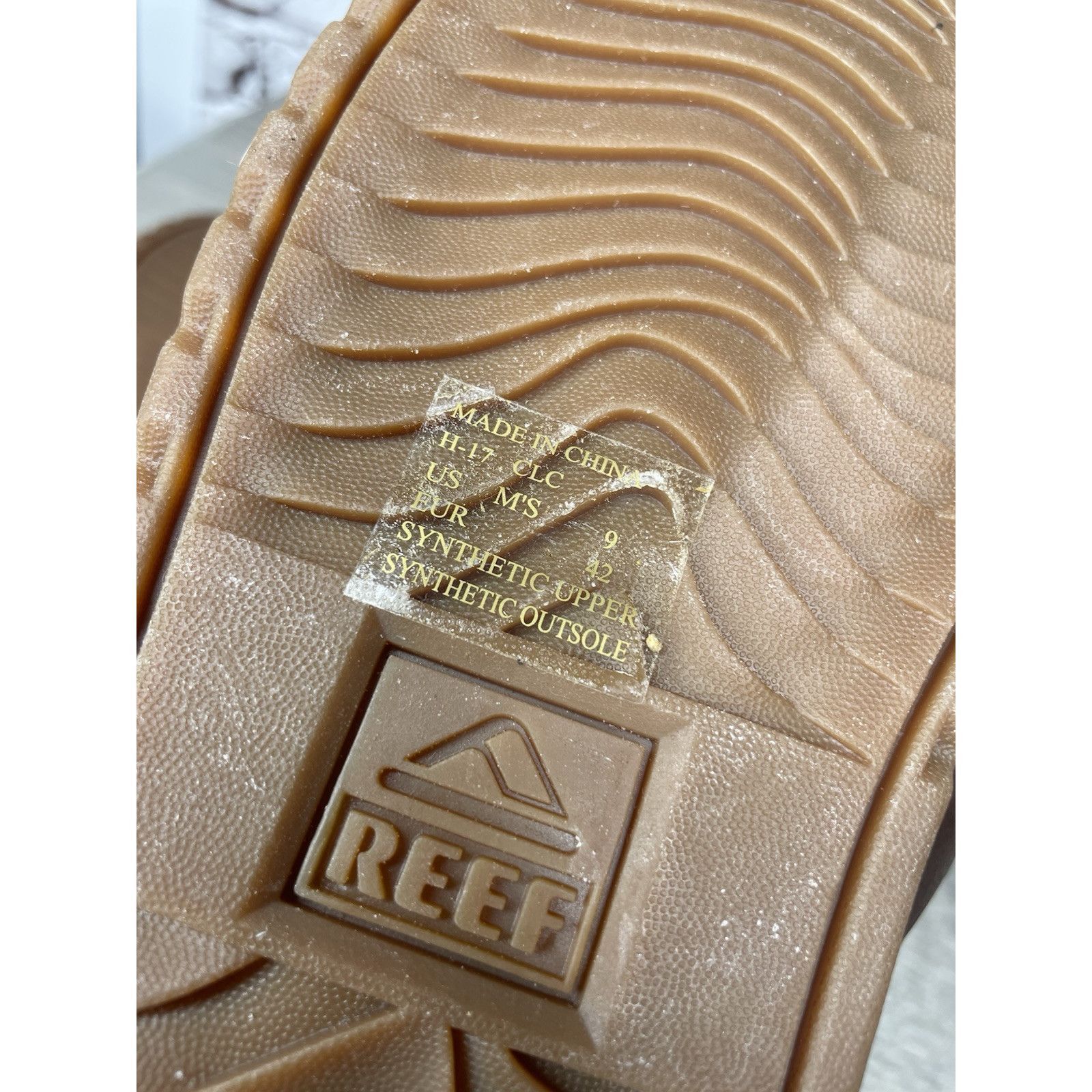 REEF Reef Brown Leather Casual Beach Flip Flops Thong Sandals Men Size US 9 / EU 42 - 18 Thumbnail