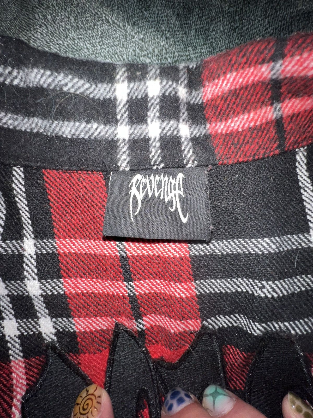 Revenge REVENGE Flannel jacket in red/black plaid Size US M / EU 48-50 / 2 - 5 Thumbnail