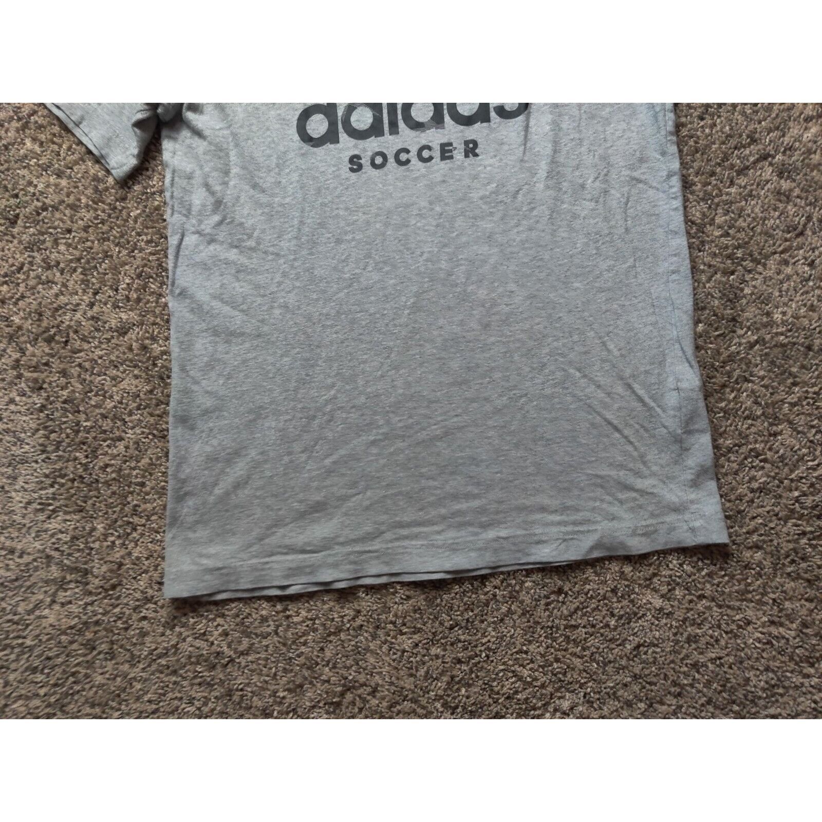 Adidas Adidas Shirt Adult Mens Small Gray Black Soccer Spell Out Size US S / EU 44-46 / 1 - 5 Thumbnail