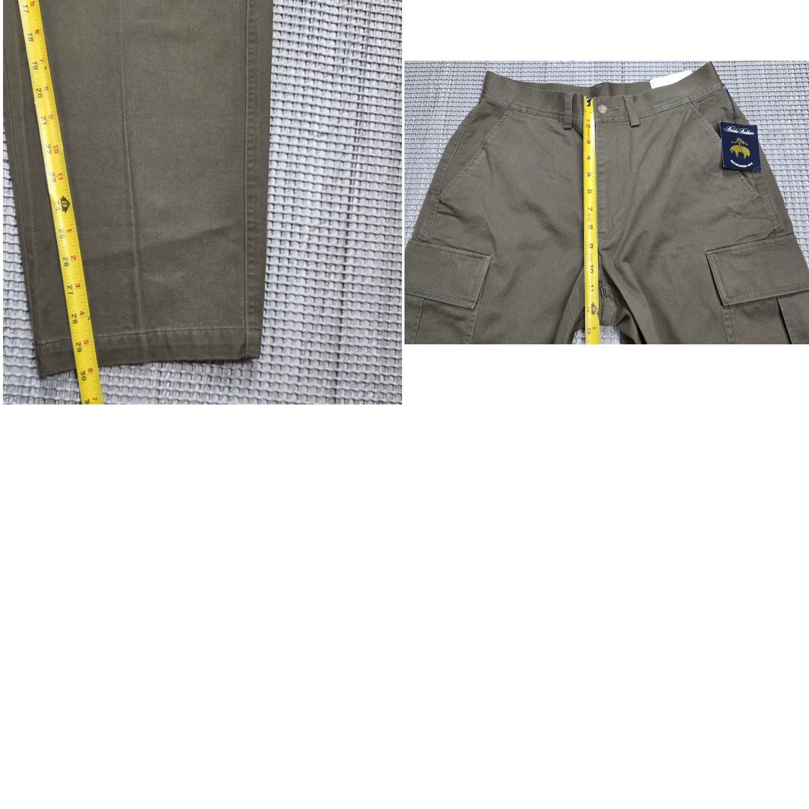 Brooks Brothers VINTAGE Brooks Brothers Pants Men 30X30 Cargo Baggy Cotton Canvas 90s Green Size US 30 / EU 46 - 11 Thumbnail