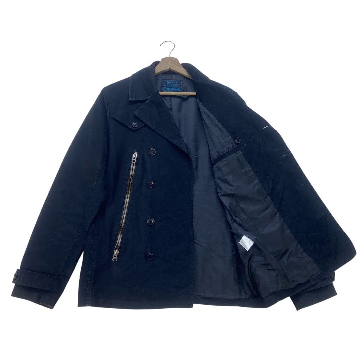 Japanese Brand 291295=Homme Type P-29 Double Breasted Military Style Coat Size US S / EU 44-46 / 1 - 3 Thumbnail