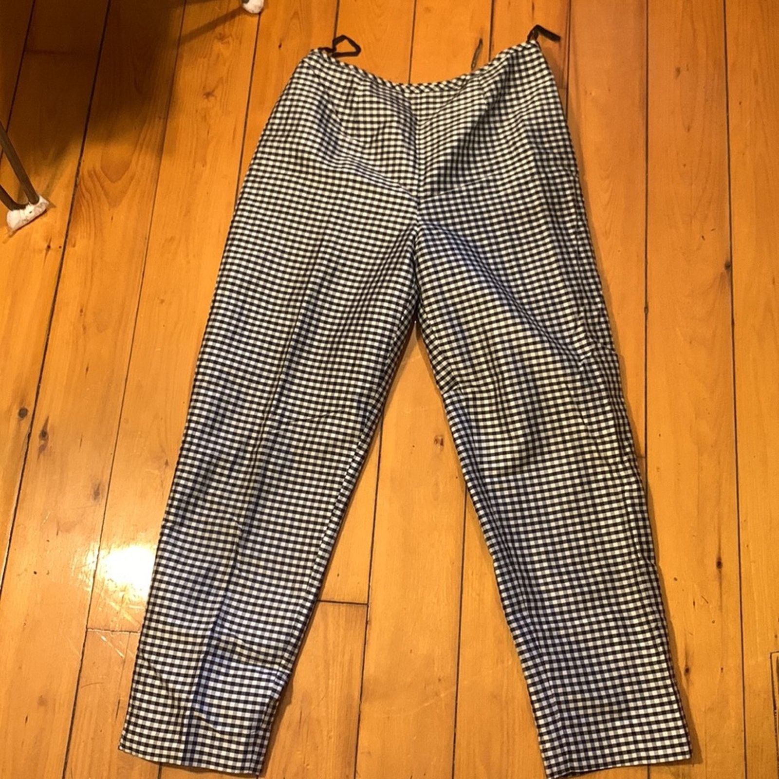 Evan Picone 90’s Evan-Picone black&white gingham check silk lined pants Size 28" / US 6 / IT 42 - 4 Thumbnail