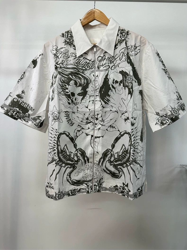 Givenchy Givenchy Size41 Graffiti Print Short Sleeve Shirt Size US M / EU 48-50 / 2 - 1 Thumbnail