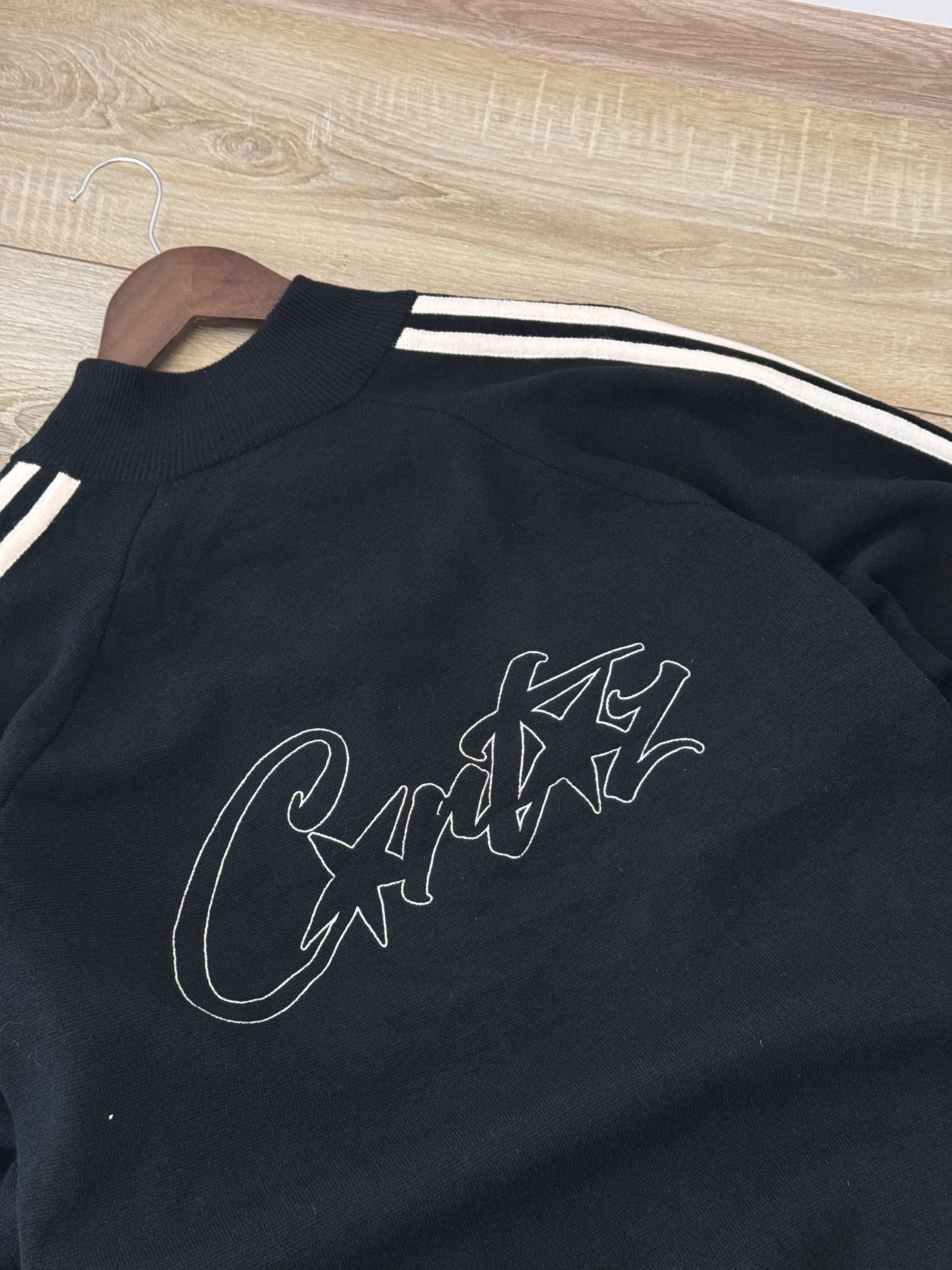 Corteiz Corteiz Knitted Black & White Streetwear Zip Hoodie Size US L / EU 52-54 / 3 - 7 Thumbnail