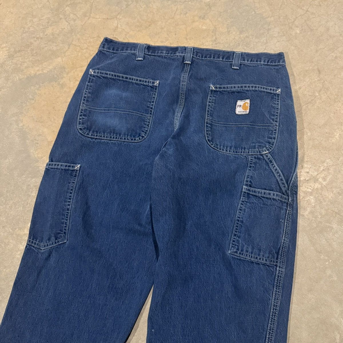 Carhartt 2000s Carhartt Faded Baggy Carpenter Jeans ERD Grunge Y2K Size US 35 - 3 Thumbnail
