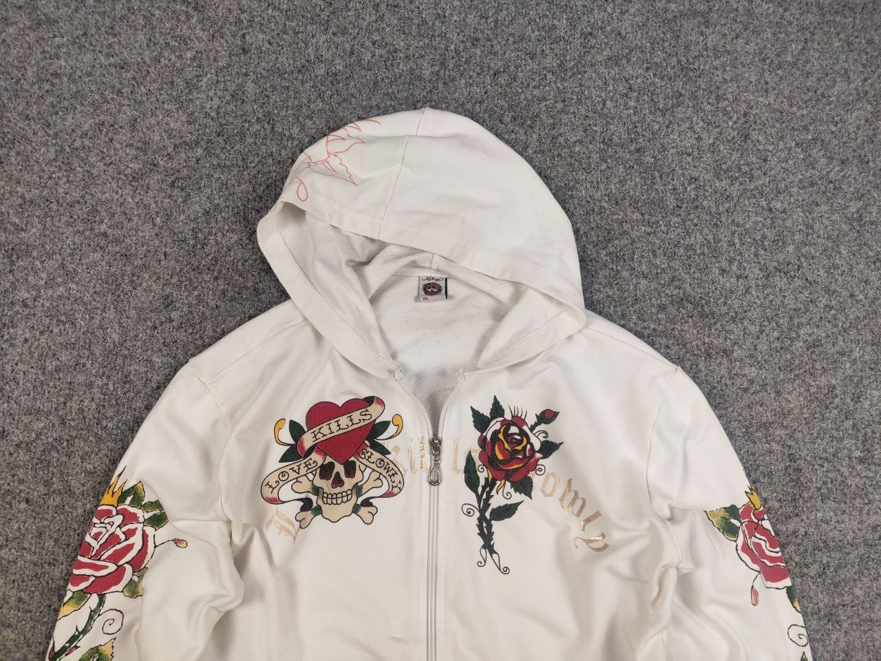 Ed Hardy Vintage Ed Hardy Designs Tattoo Logo Zip Hoodie Y2K Style Size L / US 10 / IT 46 - 8 Thumbnail