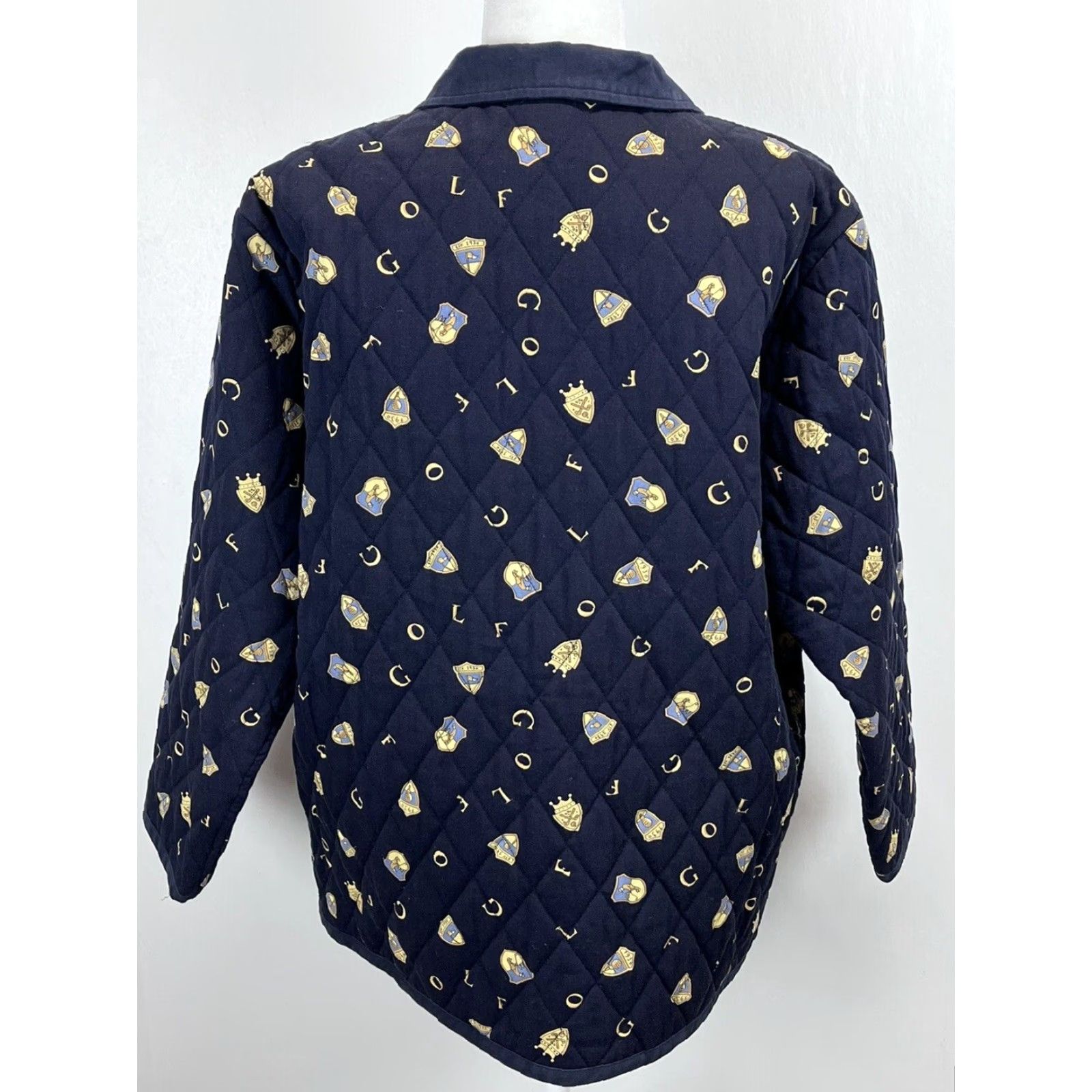 Vintage Vintage Susan Bristol Quilted Golf Jacket Sz L Navy Blue Grandma Preppy Golf Style Basic Jacket Women Fall Spring Winter Casual VGUC Size L / US 10 / IT 46 - 3 Thumbnail