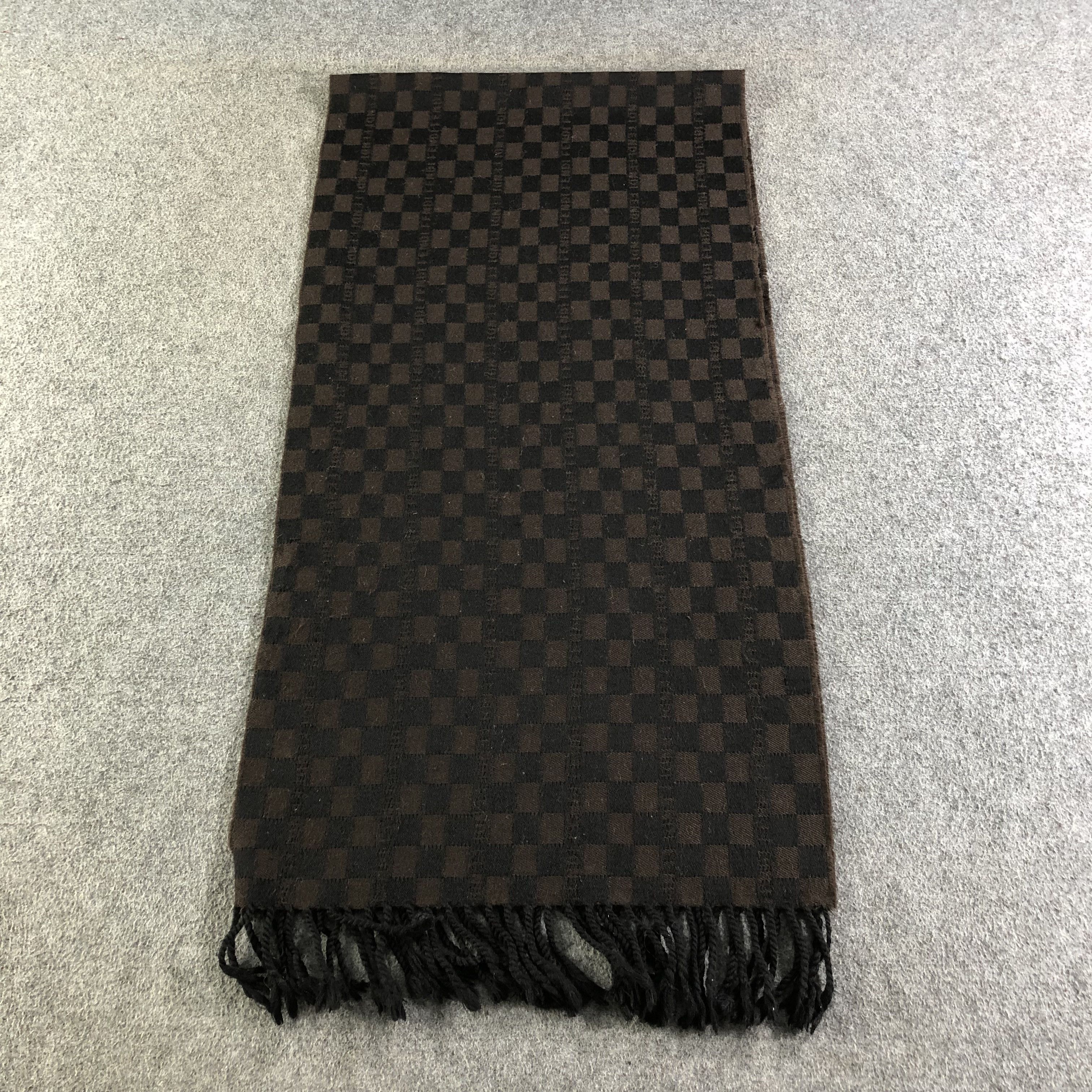 Fendi FENDI Checkered Wool Scarf Muffler Neckwear V2103 Size ONE SIZE - 2 Thumbnail