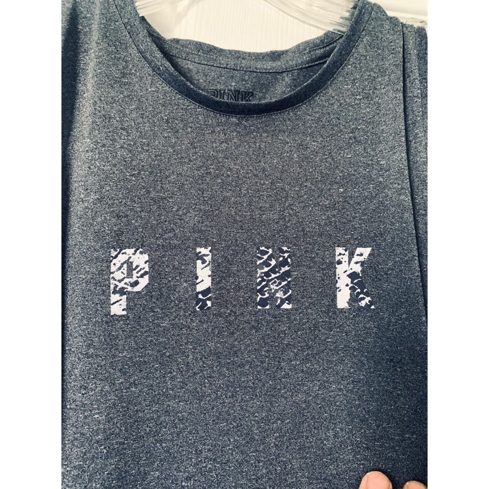 Pinko PINK Tank Top Shirt Sleeveless Womens Small Pink Logo Grey Regular Tank Top Size S / US 4 / IT 40 - 2 Thumbnail