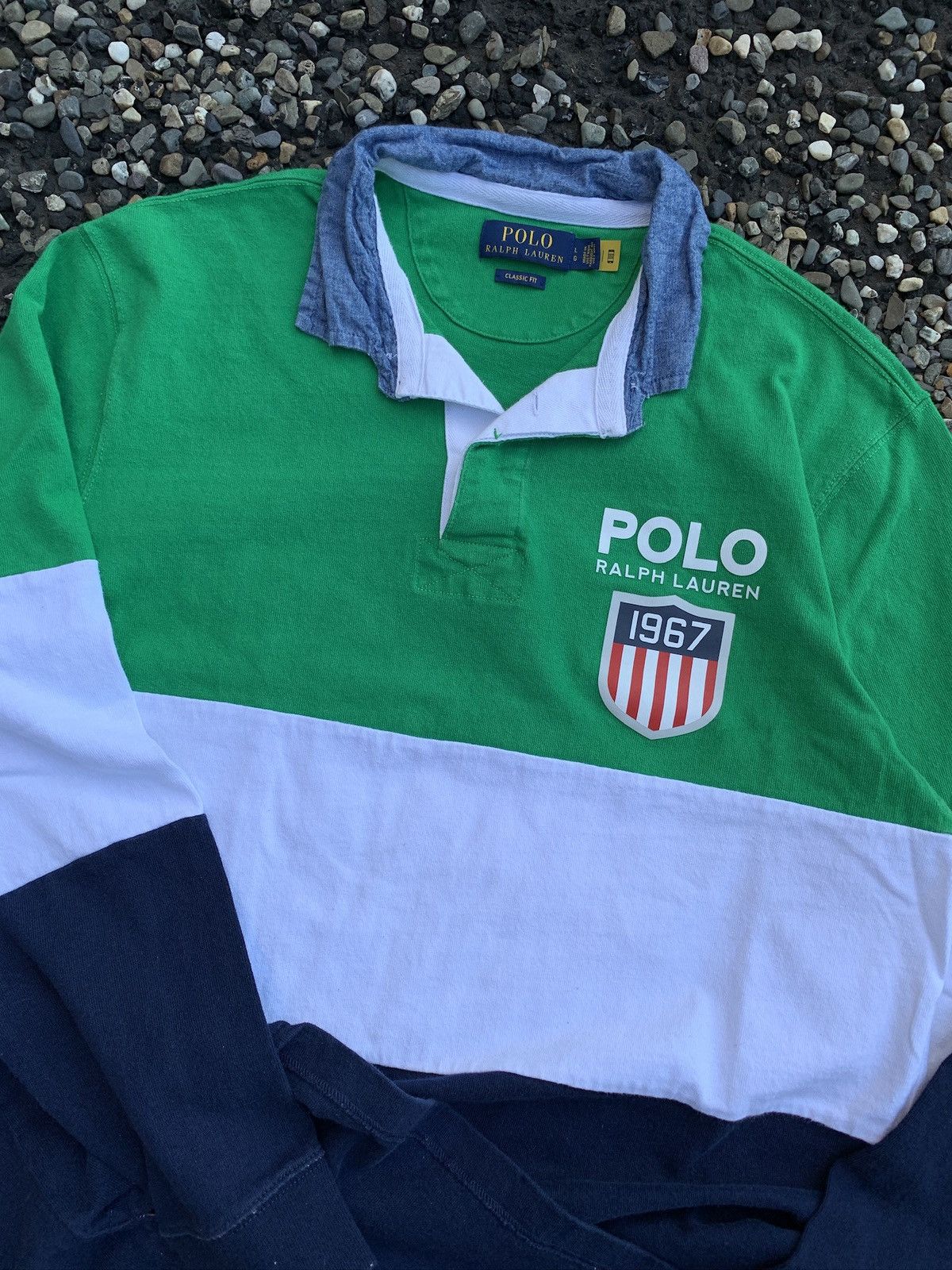 Polo Ralph Lauren Polo Ralph Lauren K-Swiss Colorblock Longsleeve Rugby Shirt Size US L / EU 52-54 / 3 - 7 Thumbnail