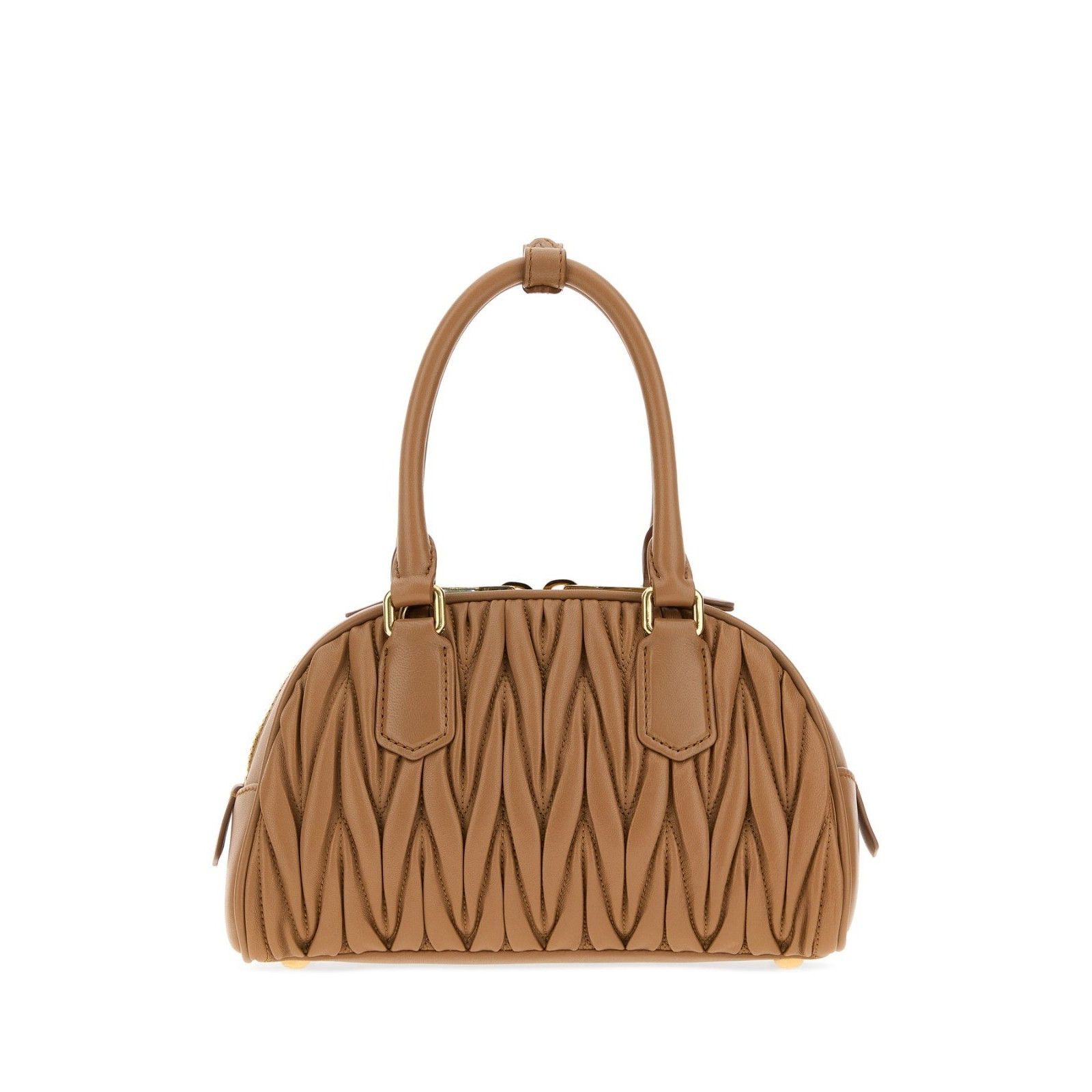 Miu Miu MIU MIU Arcadie $3150 Caramel Nappa Leather Top Handle Bag N Size ONE SIZE - 3 Thumbnail