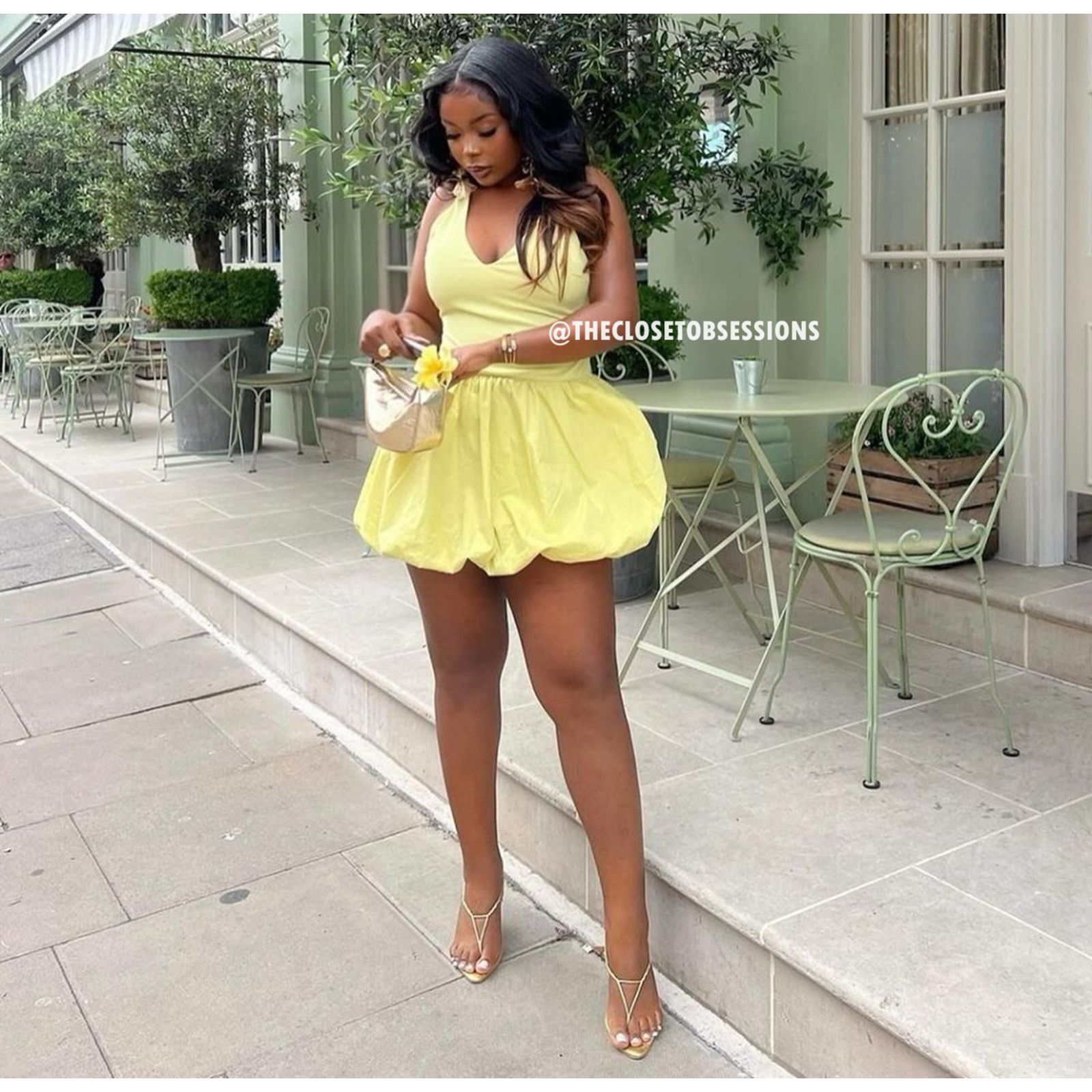 Zara ZARA women's Yellow V-Neck Mini Dress NWT Size L / US 10 / IT 46 - 20 Thumbnail