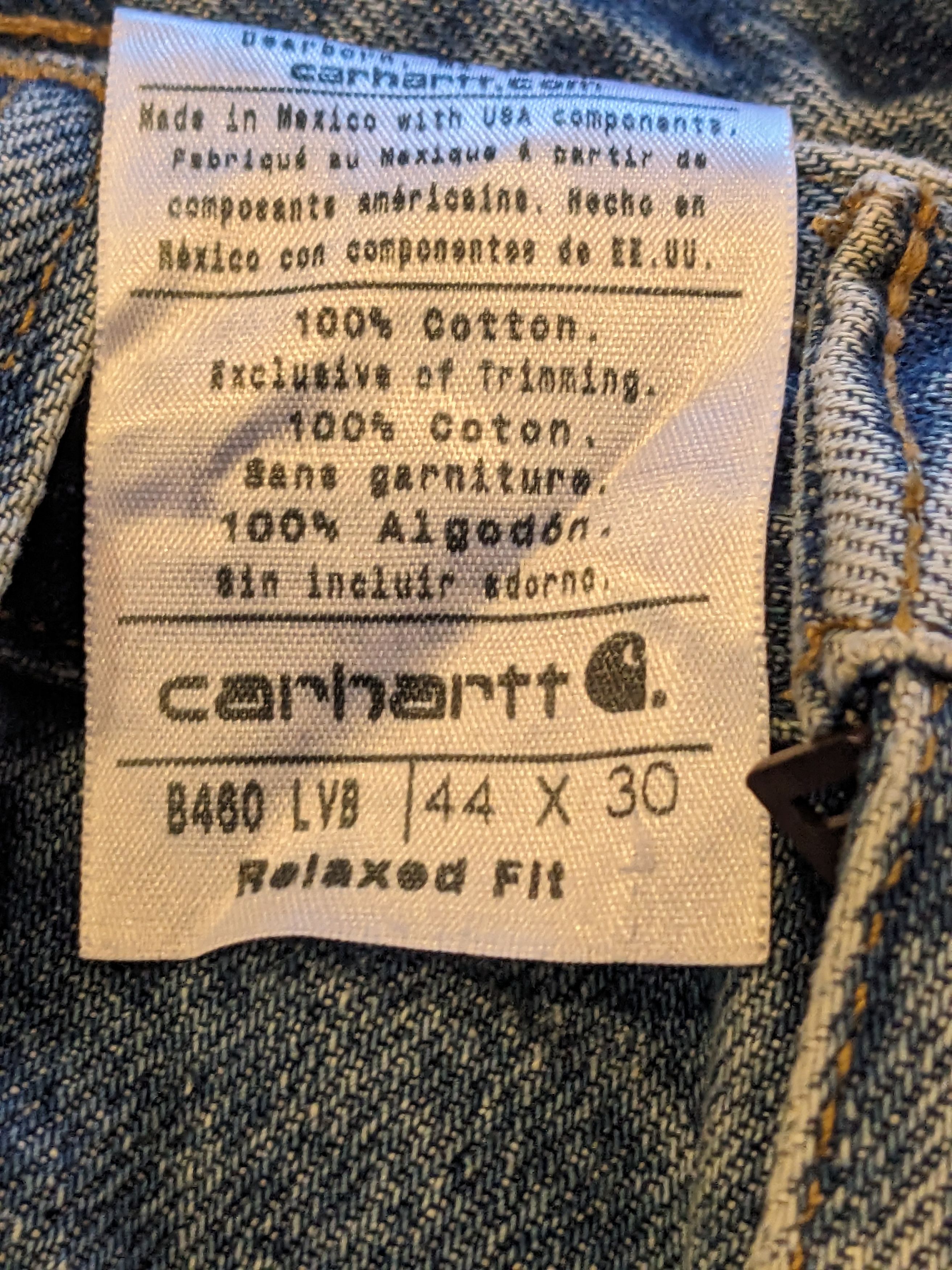 Carhartt × Vintage Vintage Y2K Carhartt 44 x 30 Relaxed Fit Blue Denim Jeans Size US 44 / EU 60 - 4 Thumbnail