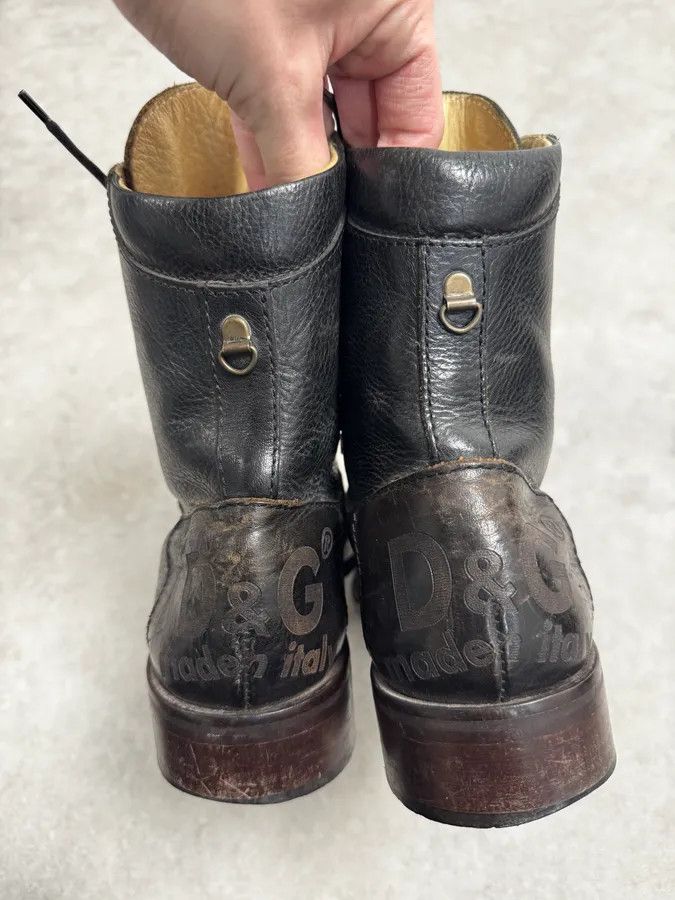 Dolce & Gabbana AW2006 Dolce & Gabbana Black Combat Leather Boots Size US 10 / IT 40 - 6 Thumbnail