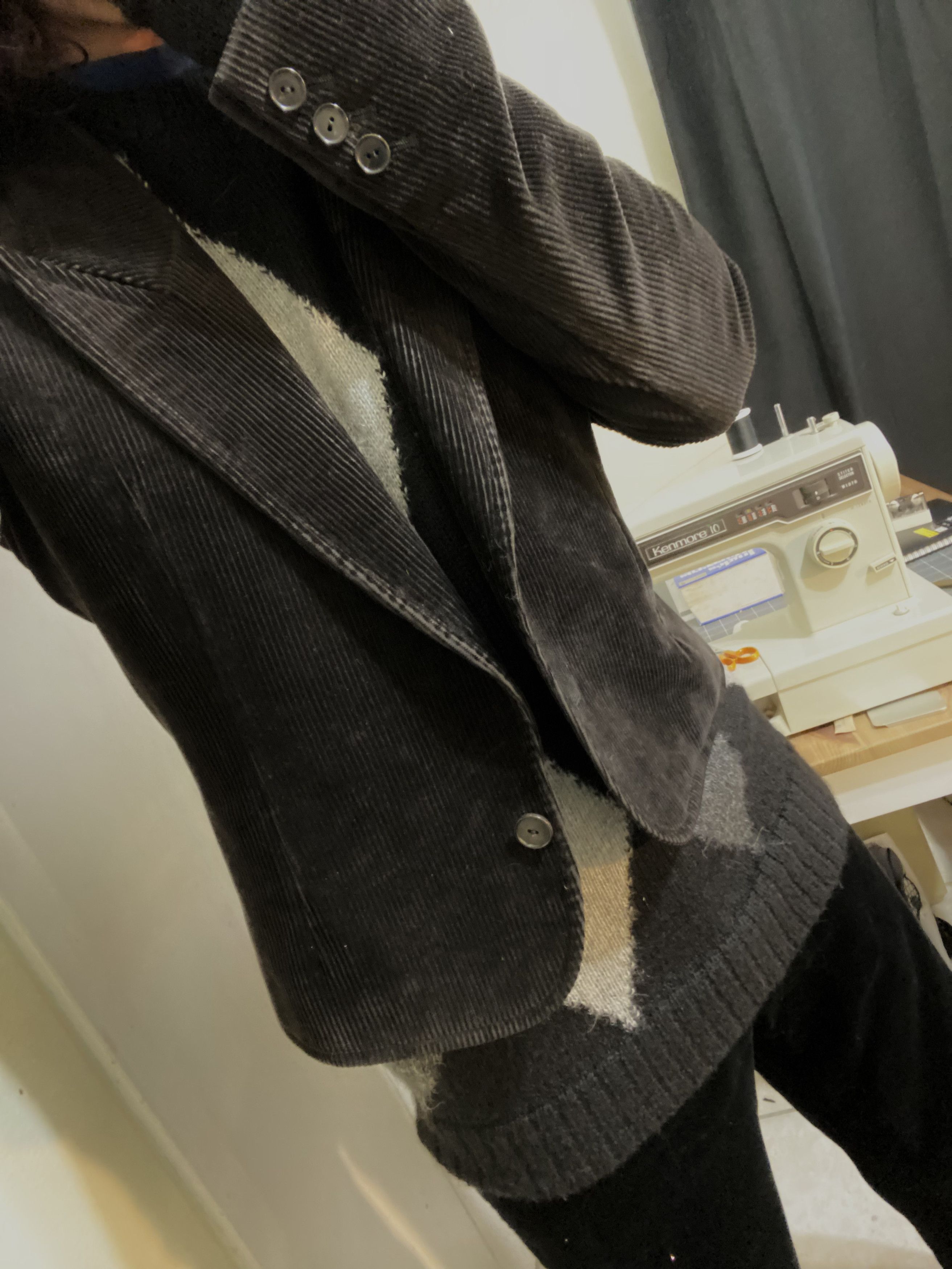 Number (N)ine Number (N)ine AW01 Cropped Corduroy Blazer Size 34S - 3 Thumbnail