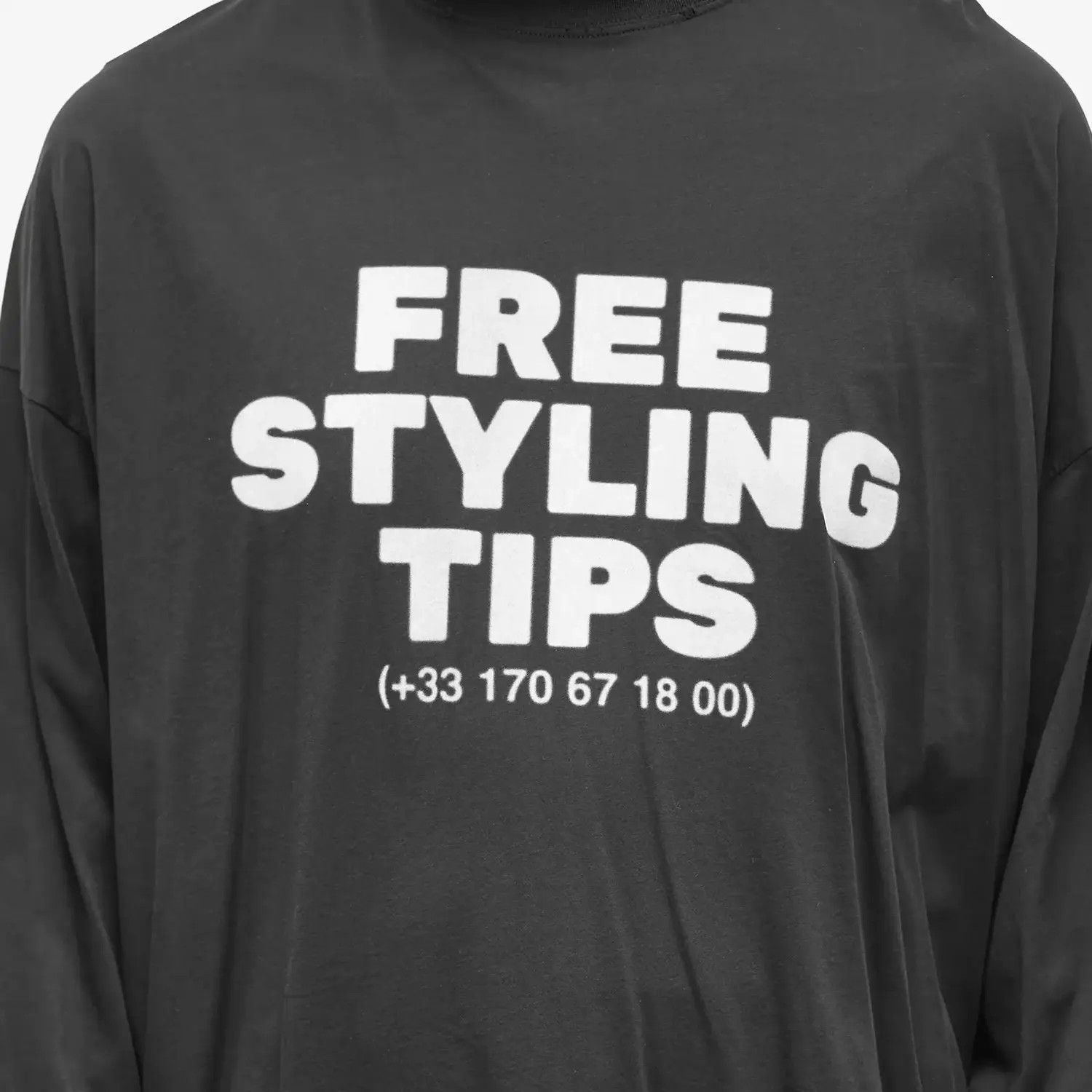 Balenciaga o1w1db11025 Styling Hotline Long Sleeve T-Shirt Oversized Size US XXL / EU 58 / 5 - 4 Thumbnail