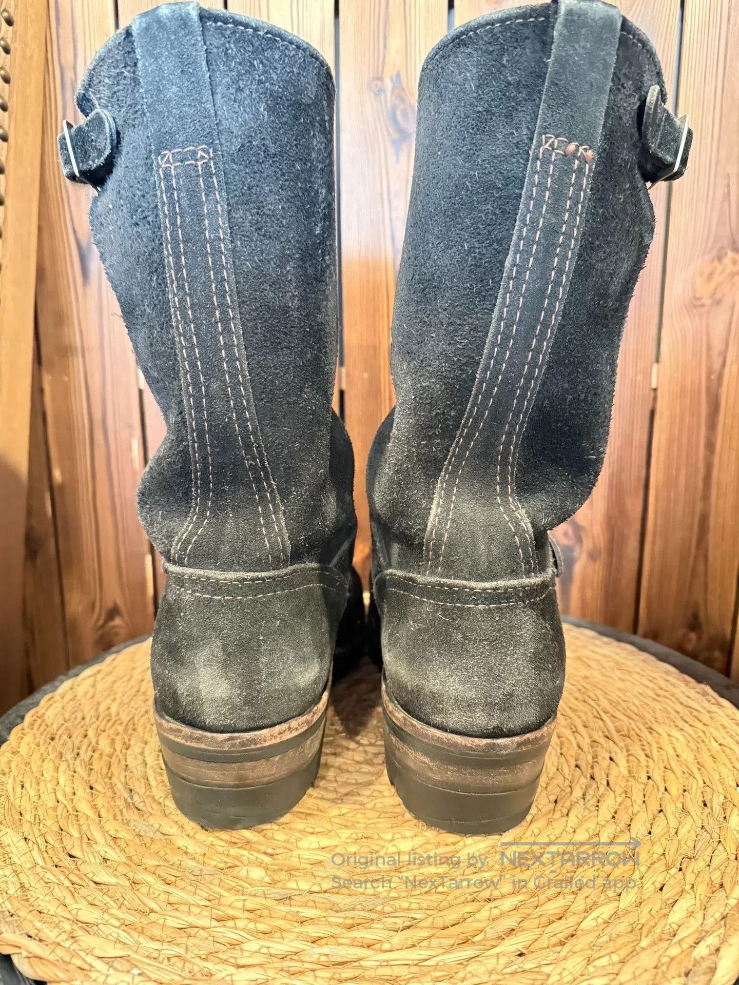 WESCO Wesco Boss 10" Black Suede Engineer Boots. Size US 7.5 / EU 40-41 - 4 Thumbnail