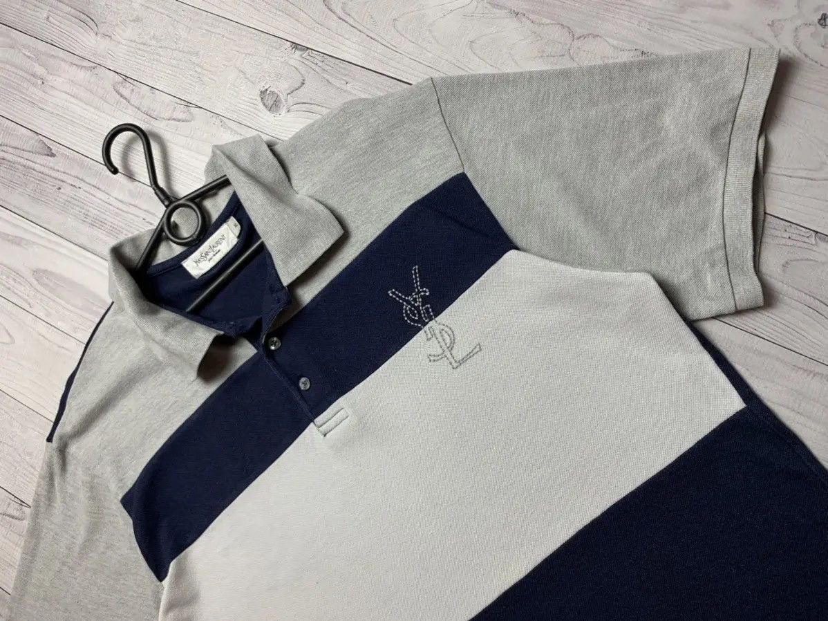 Yves Saint Laurent Vintage Yves Saint Laurent polo Big Logo YSL size XI Size US XL / EU 56 / 4 - 3 Thumbnail