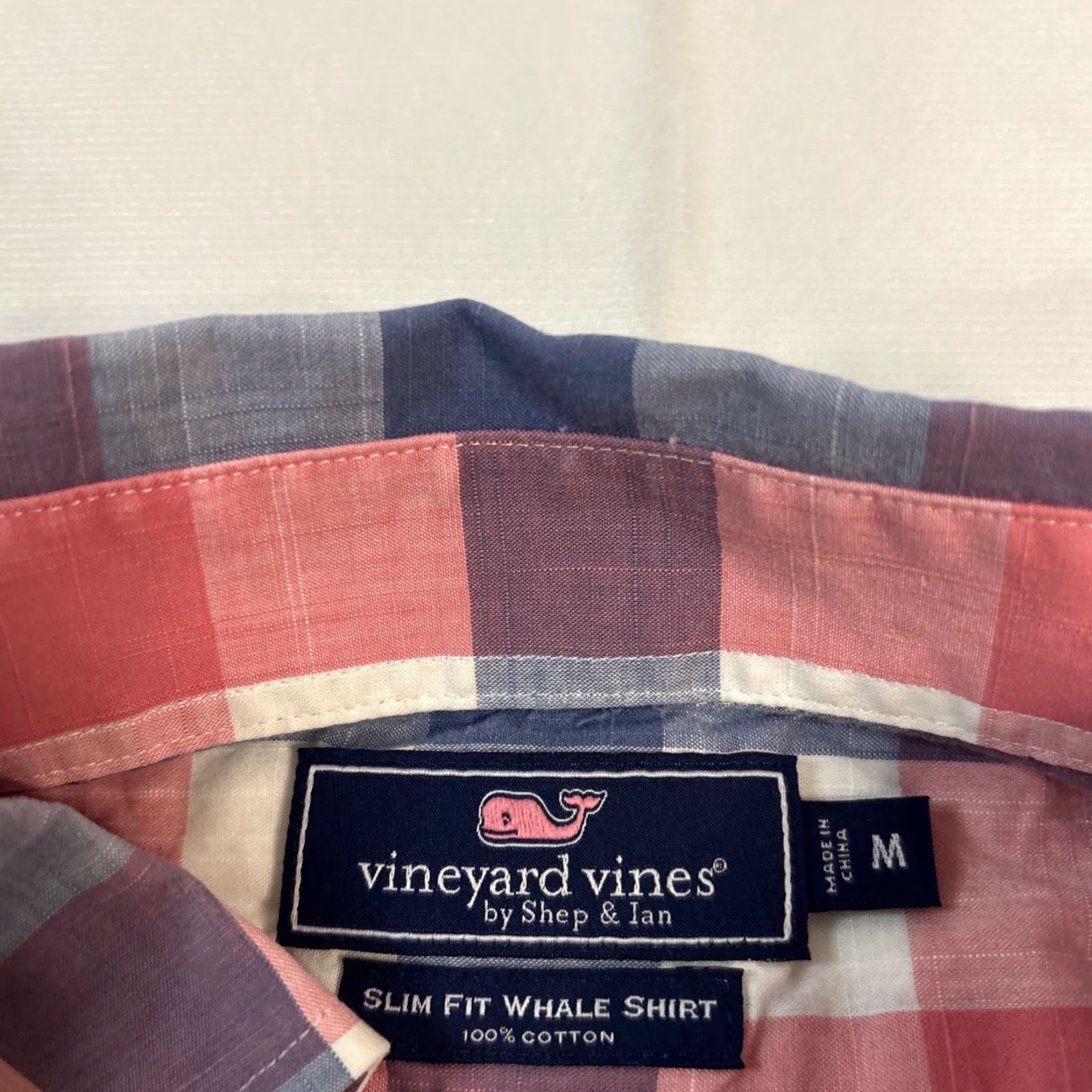 Vineyard Vines Vineyard Vines Slim Fit Whale Shirt Men Plaid Button-Down Long Sleeve Size M Size US M / EU 48-50 / 2 - 3 Thumbnail