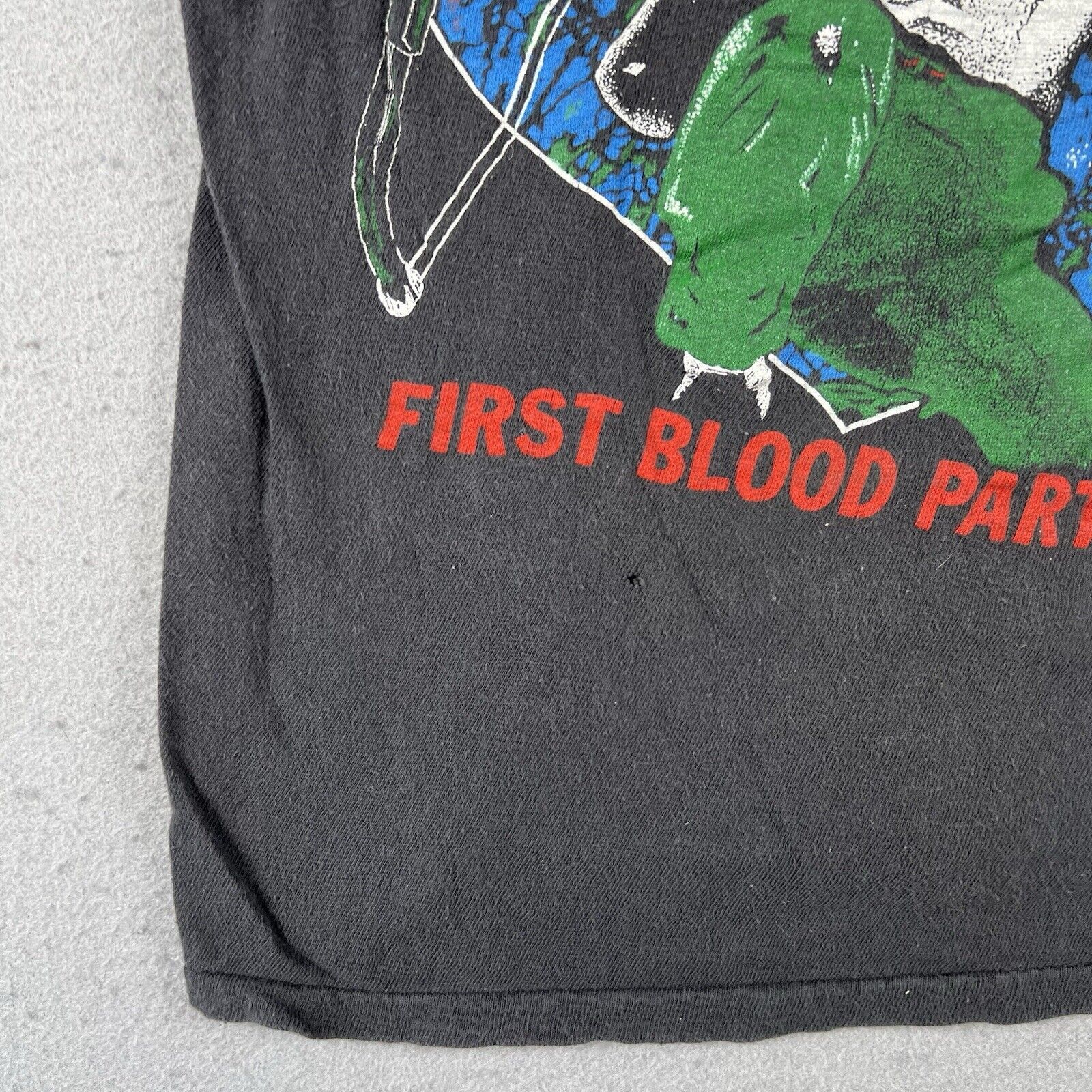 Vintage Vintage 1985 Rambo First Blood Part II Shirt Small Black Size US S / EU 44-46 / 1 - 11 Thumbnail