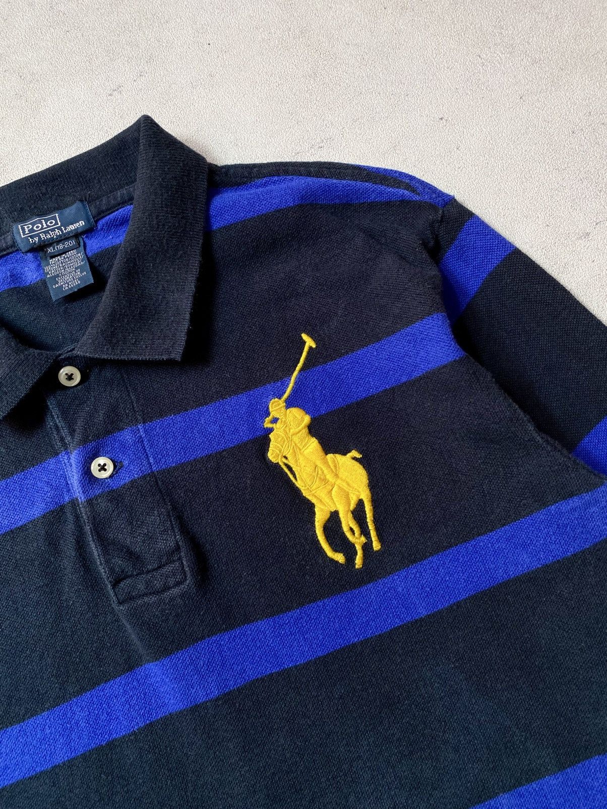 Polo Ralph Lauren Vintage Polo Ralph Lauren Stripe Rugby Polo Longsleeve Size US L / EU 52-54 / 3 - 4 Thumbnail