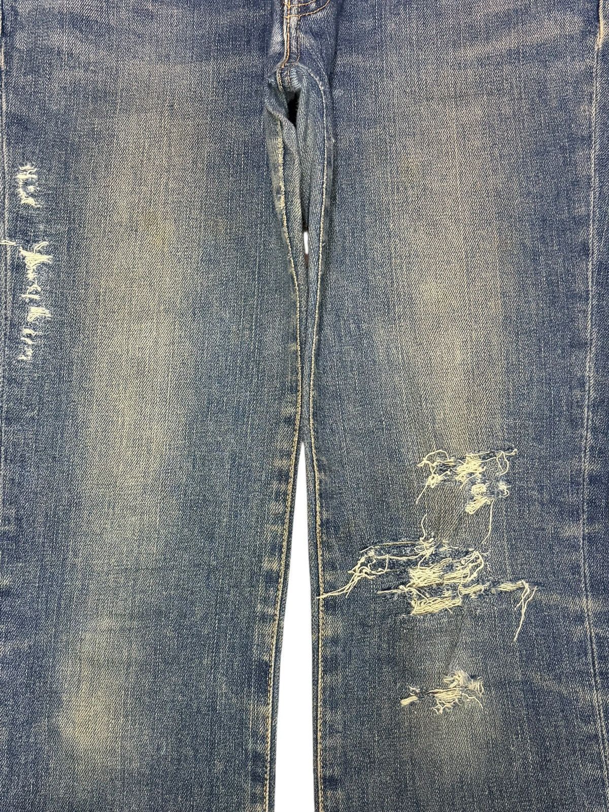 Levi's Vintage 90s Levis 522 Rusty Wash Distressed Jeans Size 30" / US 8 / IT 44 - 3 Thumbnail