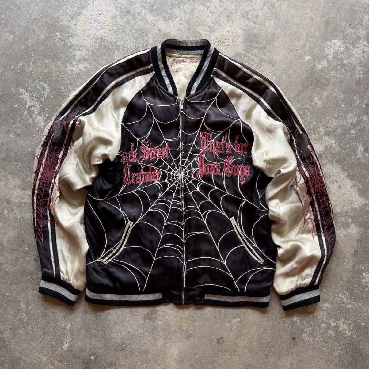 14th Addiction 🔥RARE🔥Back street cramber skull rayon sukajan jacket Size US M / EU 48-50 / 2 - 2 Thumbnail