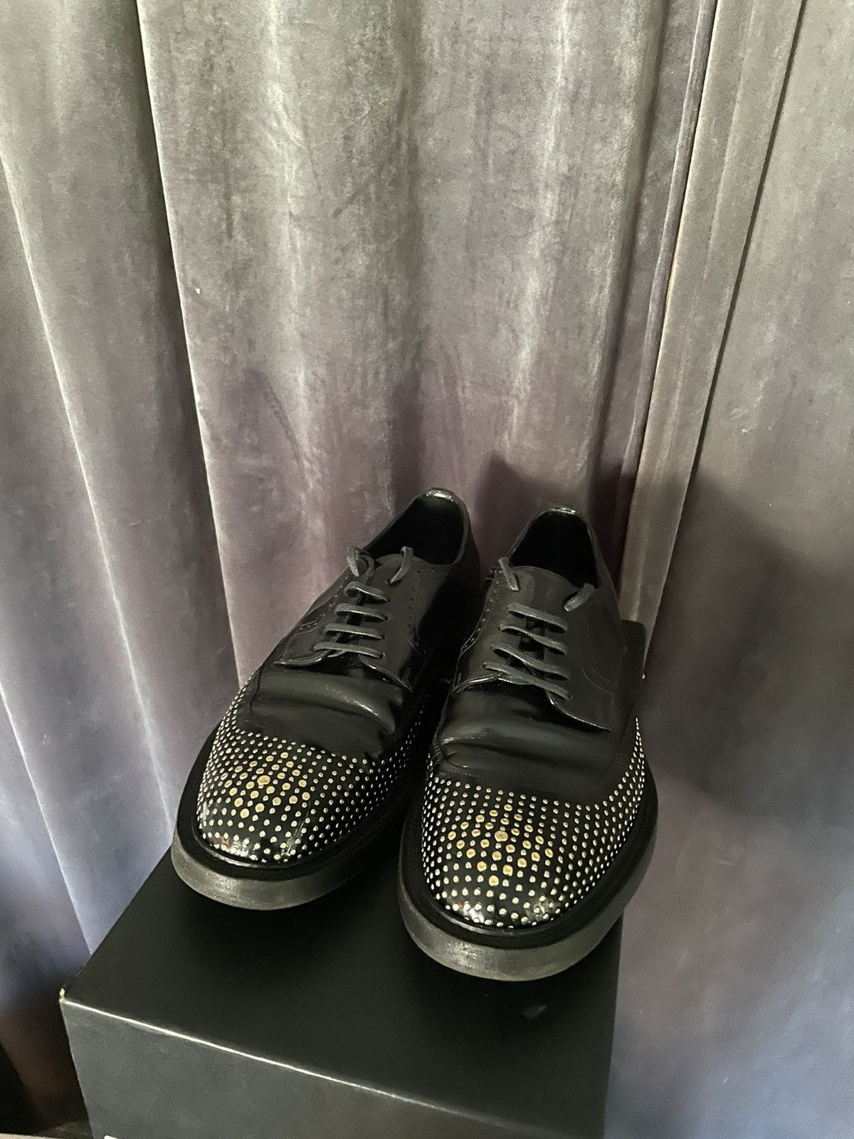 Saint Laurent Paris Saint Laurent Studded Derby Size US 9.5 / EU 42-43 - 3 Thumbnail