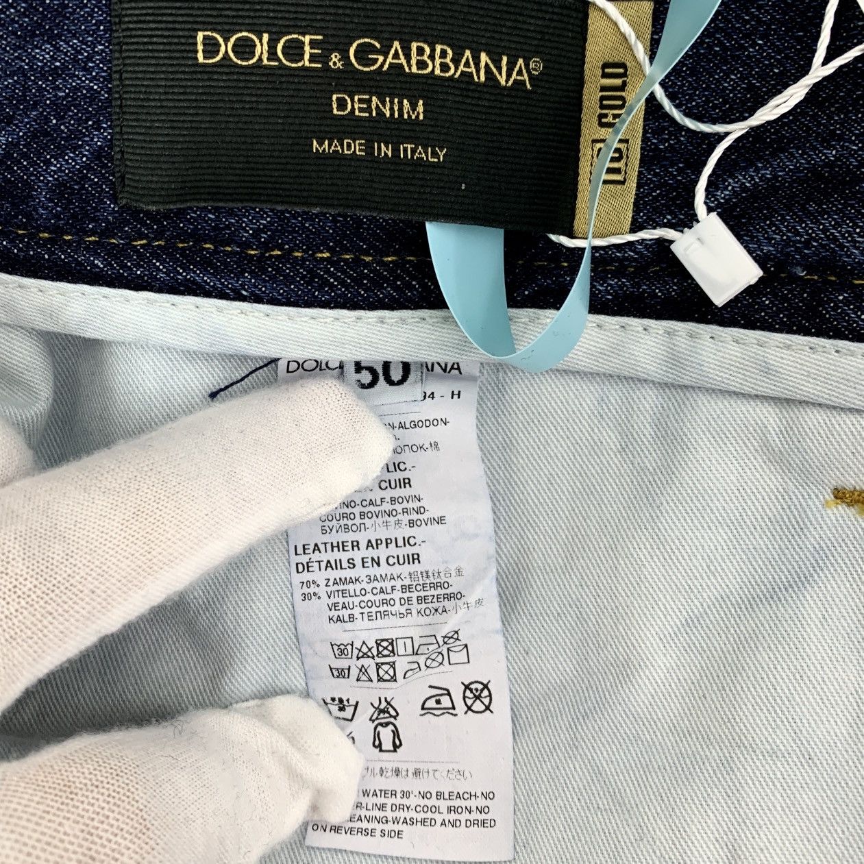 Dolce & Gabbana Dolce & Gabbana Blue Distressed Denim Casual Pants K26WX Size US 36 / EU 52 - 7 Thumbnail
