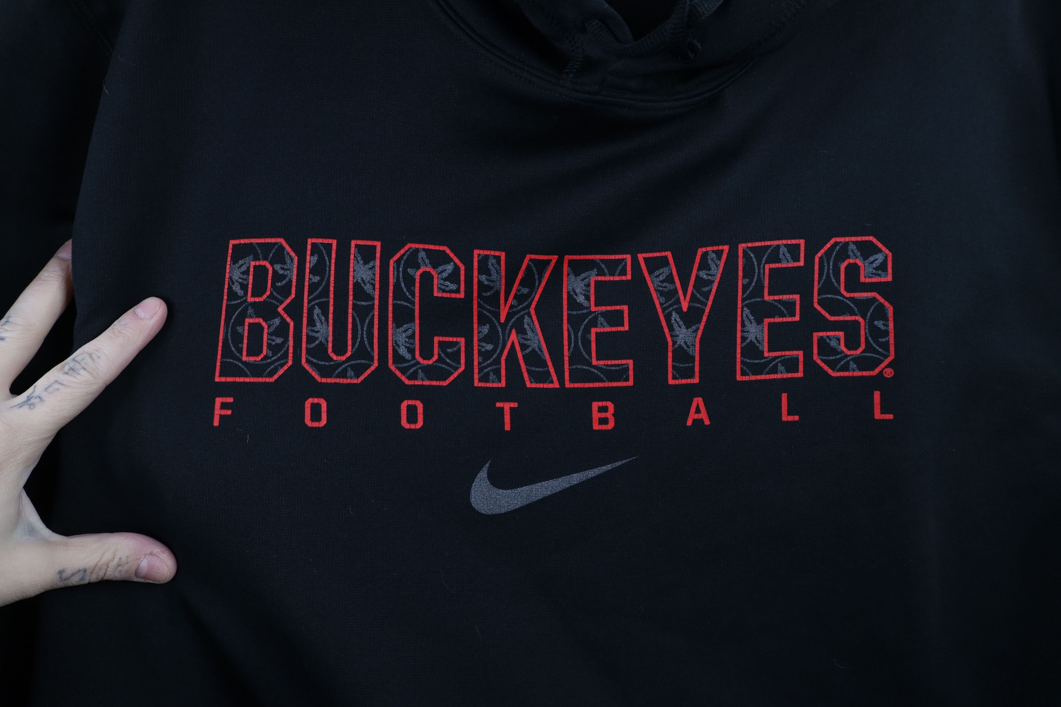 Nike × Vintage Nike Therma Fit Ohio State University Football Hoodie Size US L / EU 52-54 / 3 - 5 Thumbnail