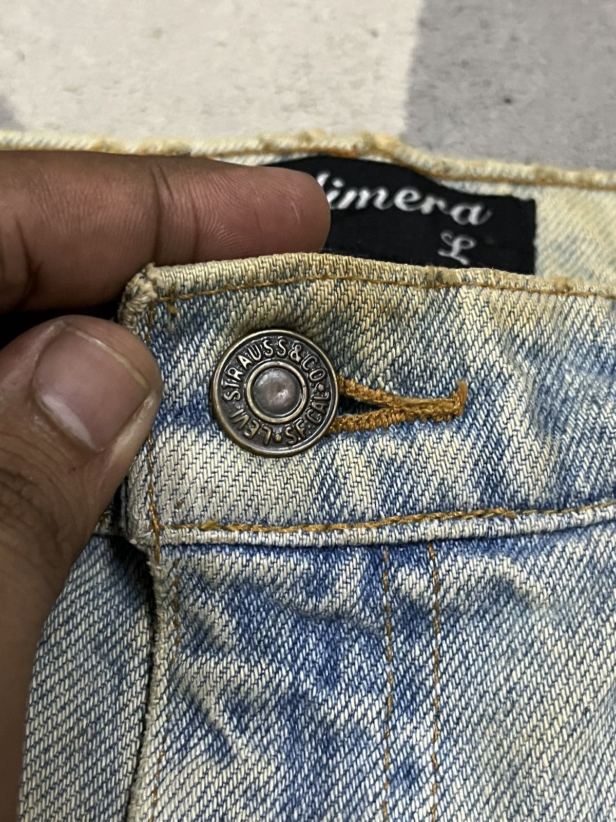 POST ARCHIVE FACTION (PAF) Vintage Levi’s Kalimera Bondage Punk Denim Size US 33 - 8 Thumbnail