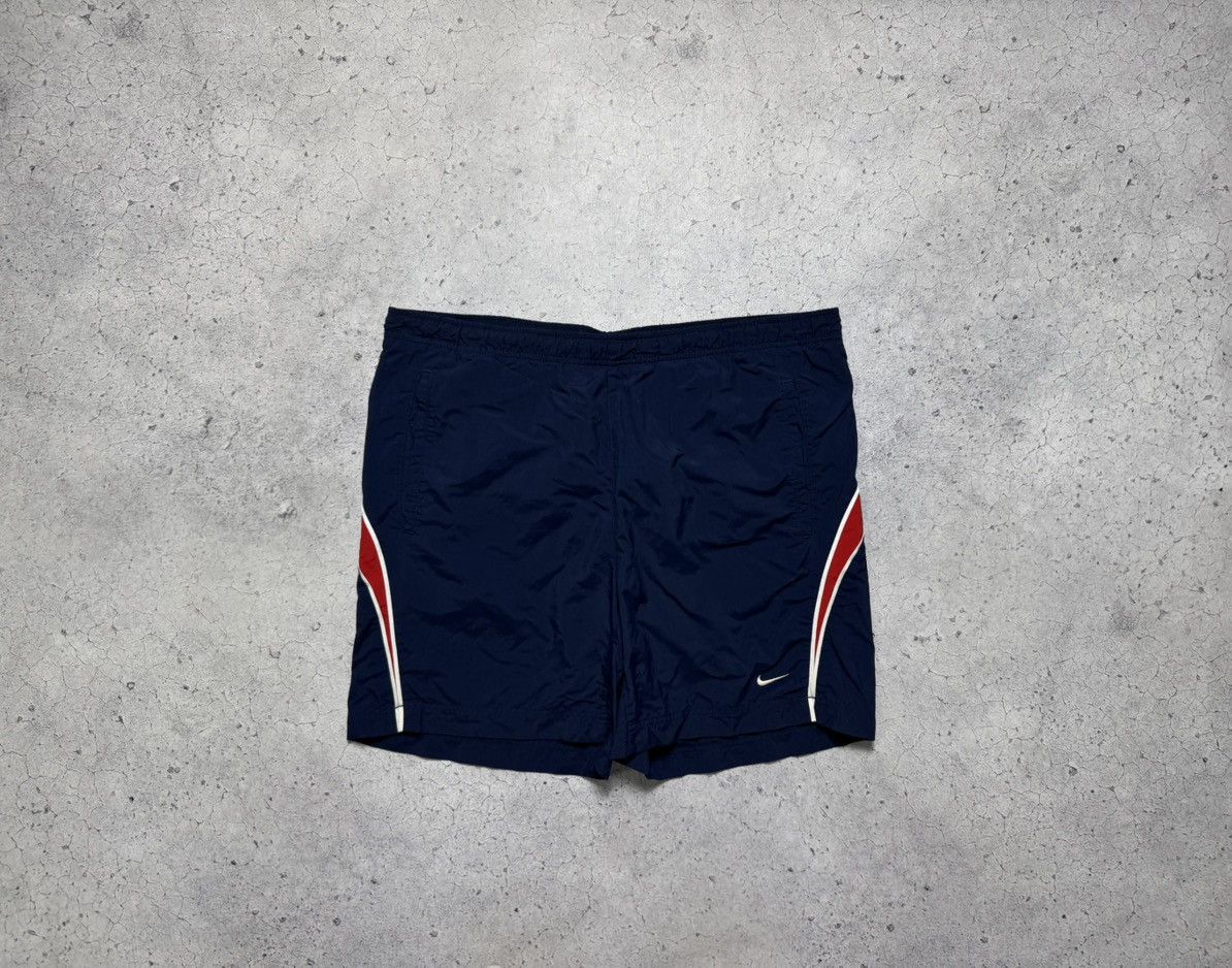 Nike × Vintage Vintage Nike Drill Shorts Nylon Y2K Swoosh Size US 34 / EU 50 - 1 Thumbnail