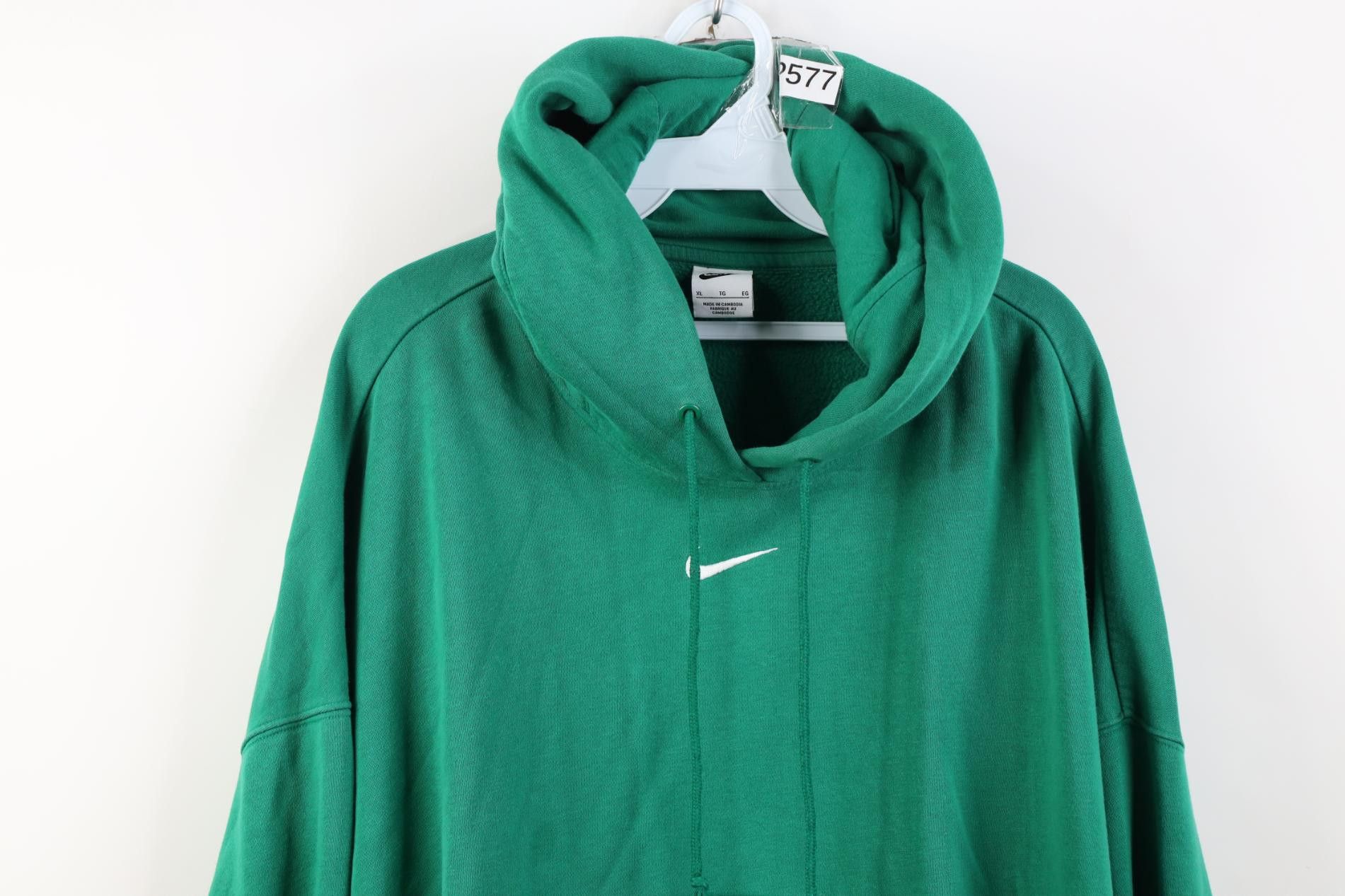 Nike Vintage Y2K Nike Center Swoosh Oversize Cropped Boxy Hoodie Size XL / US 12-14 / IT 48-50 - 2 Thumbnail