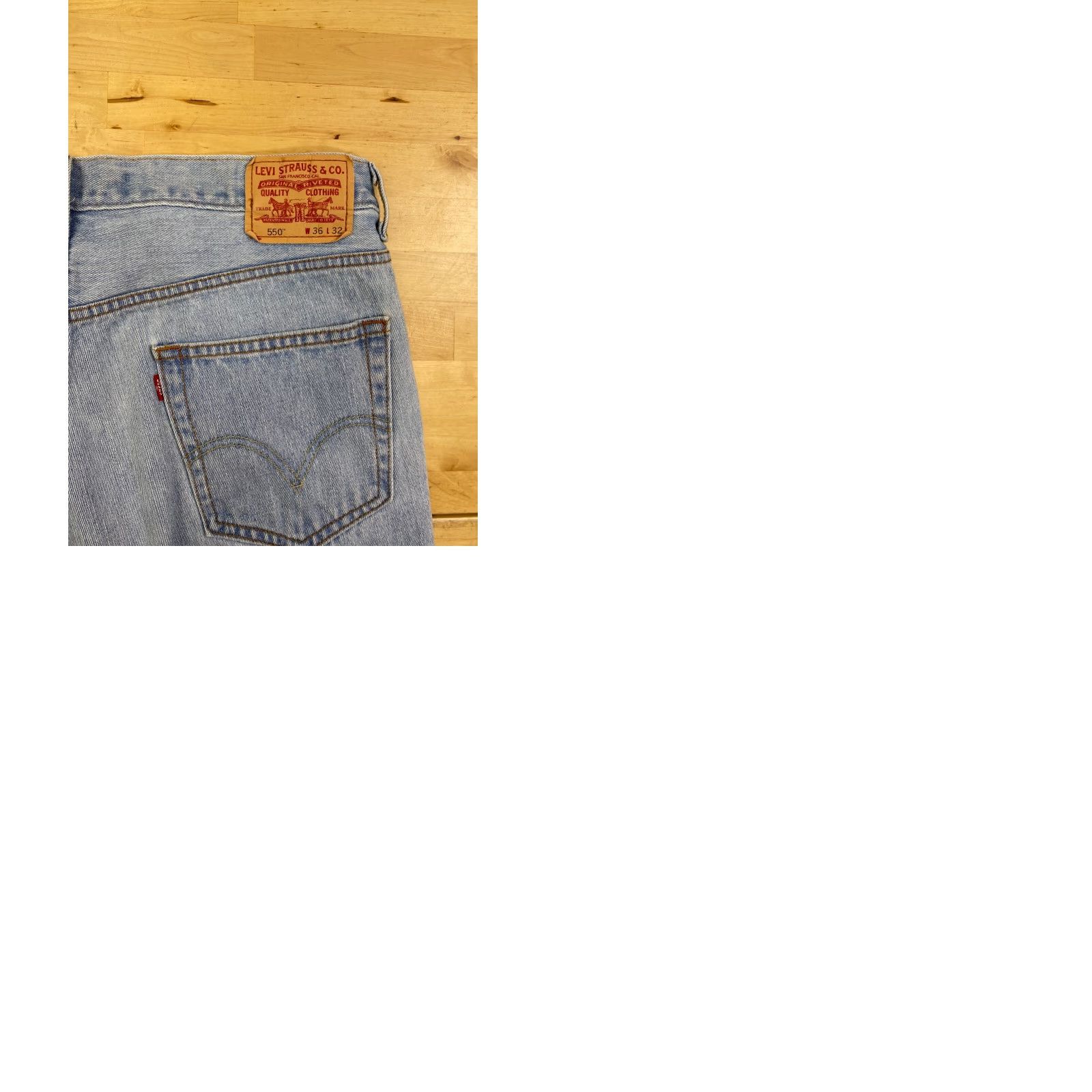 Levi's Levi's 550 Jeans Mens 36x32 Relaxed Straight Light Wash Denim Blue 10230 Retro USA Size US 36 / EU 52 - 9 Thumbnail