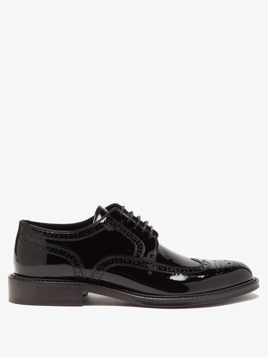Army perforarted-leather derby shoes