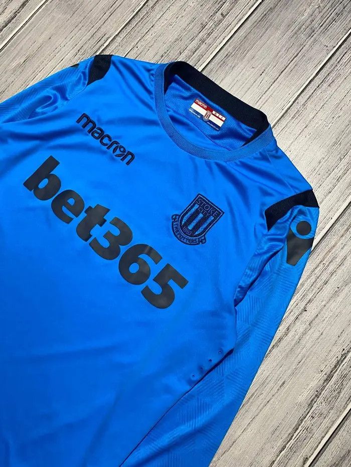 Macron Stoke City 2018 2019 Home Goalkeeper Shirt Soccer Jersey Size US S / EU 44-46 / 1 - 2 Thumbnail