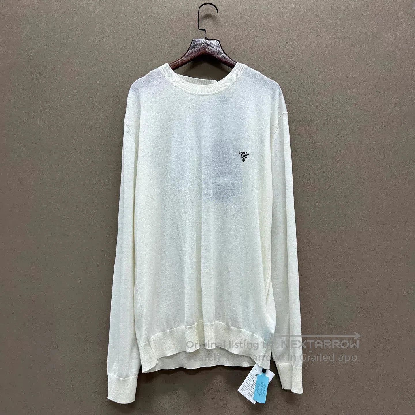 Prada White Long Sleeve Knit Top. Size US M / EU 48-50 / 2 - 1 Thumbnail