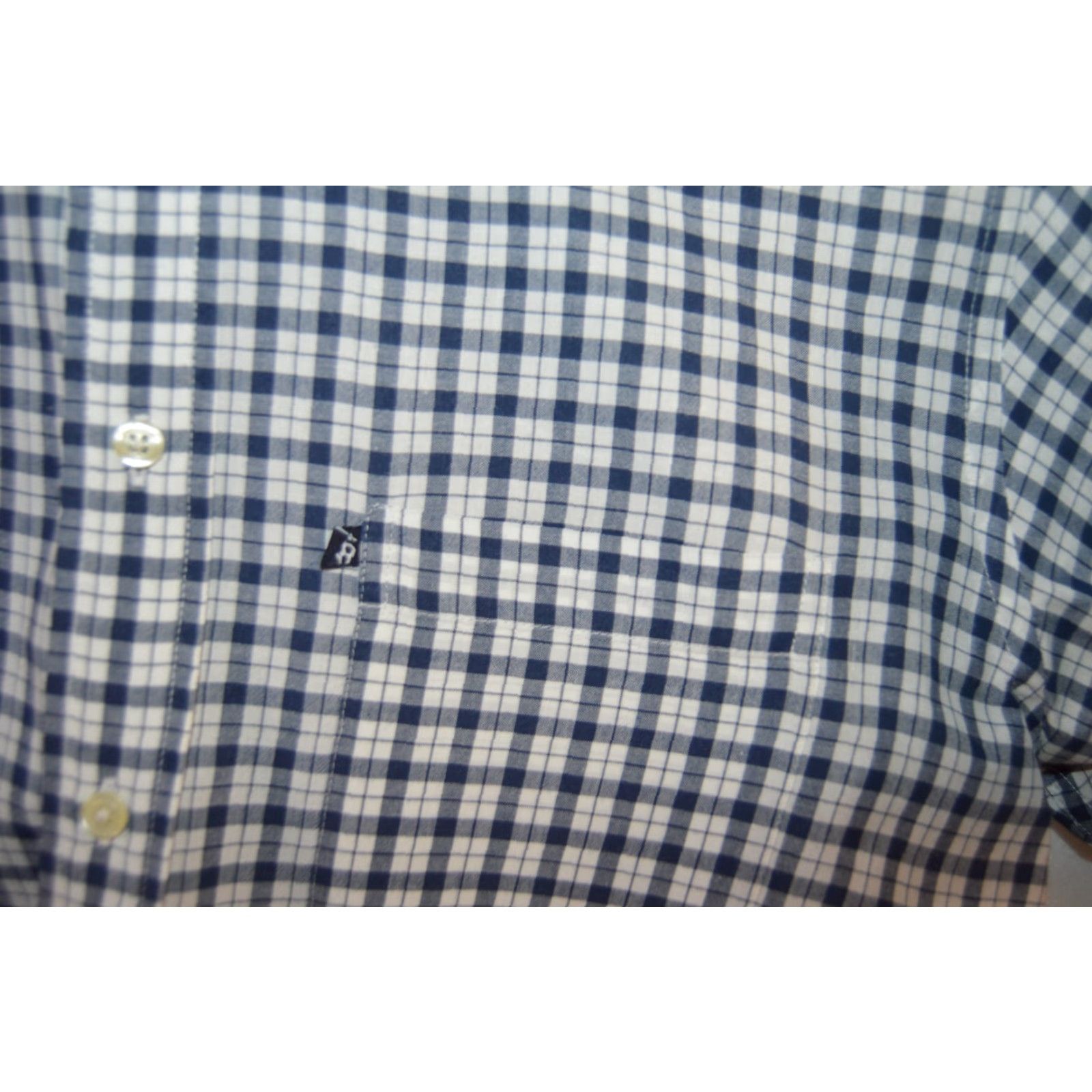 Brooks Brothers Brooks Brothers 346 Men's S/S Shirt Blue Plaid Cotton Button-Up Shirt-Down Collar SZ M Size US M / EU 48-50 / 2 - 3 Thumbnail