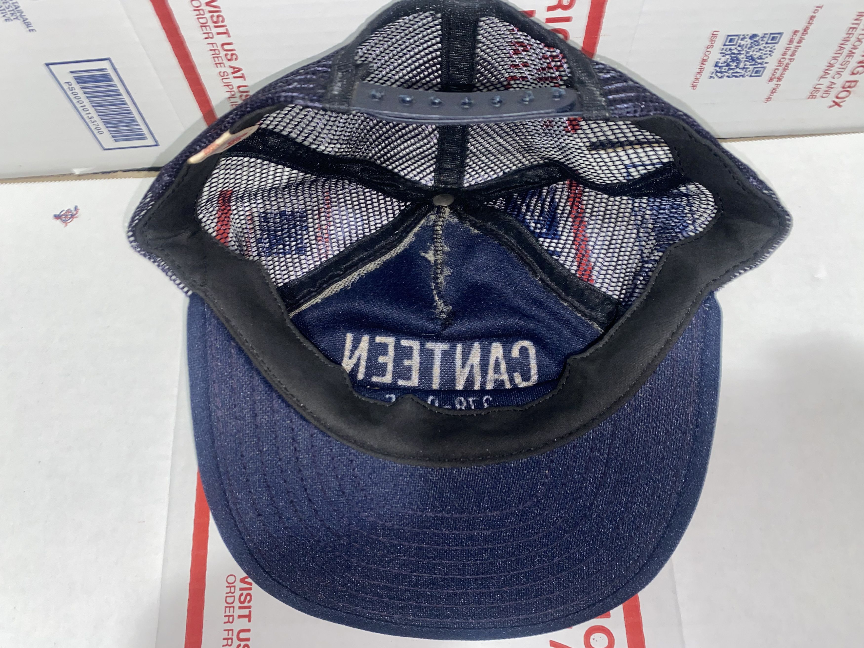 Vintage vtg Snapback Hat mesh Trucker Cap CANTEEN Greensboro NC N.C. Size ONE SIZE - 3 Thumbnail