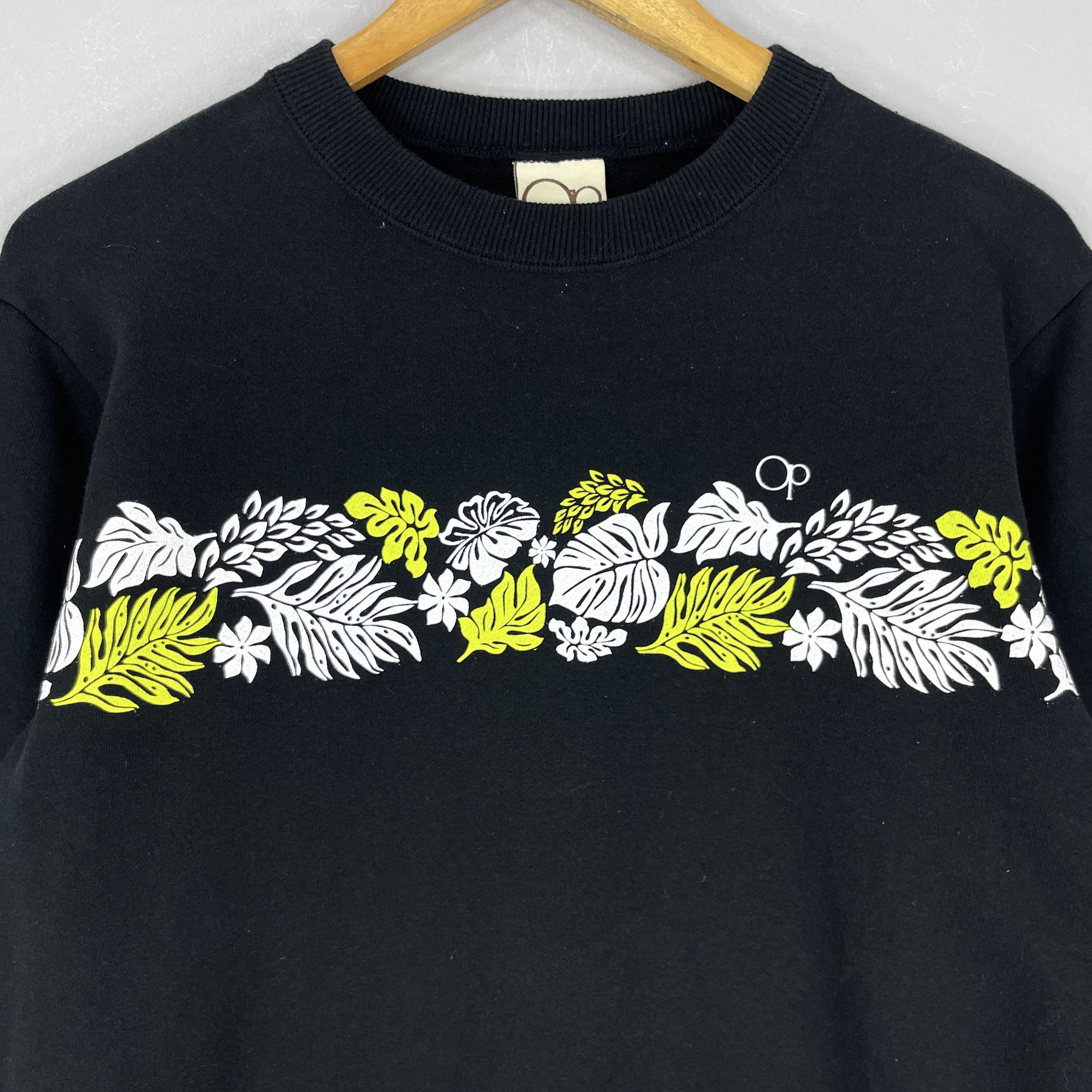 Ocean Pacific Vintage OCEAN PACIFIC Aloha Tropical Printed Sweatshirt Size US M / EU 48-50 / 2 - 2 Thumbnail