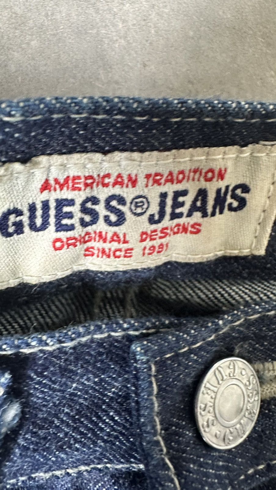 Guess VINTAGE GUESS MADE IN USA WIDE LEG DENIM PANT Size US 28 / EU 44 - 8 Thumbnail