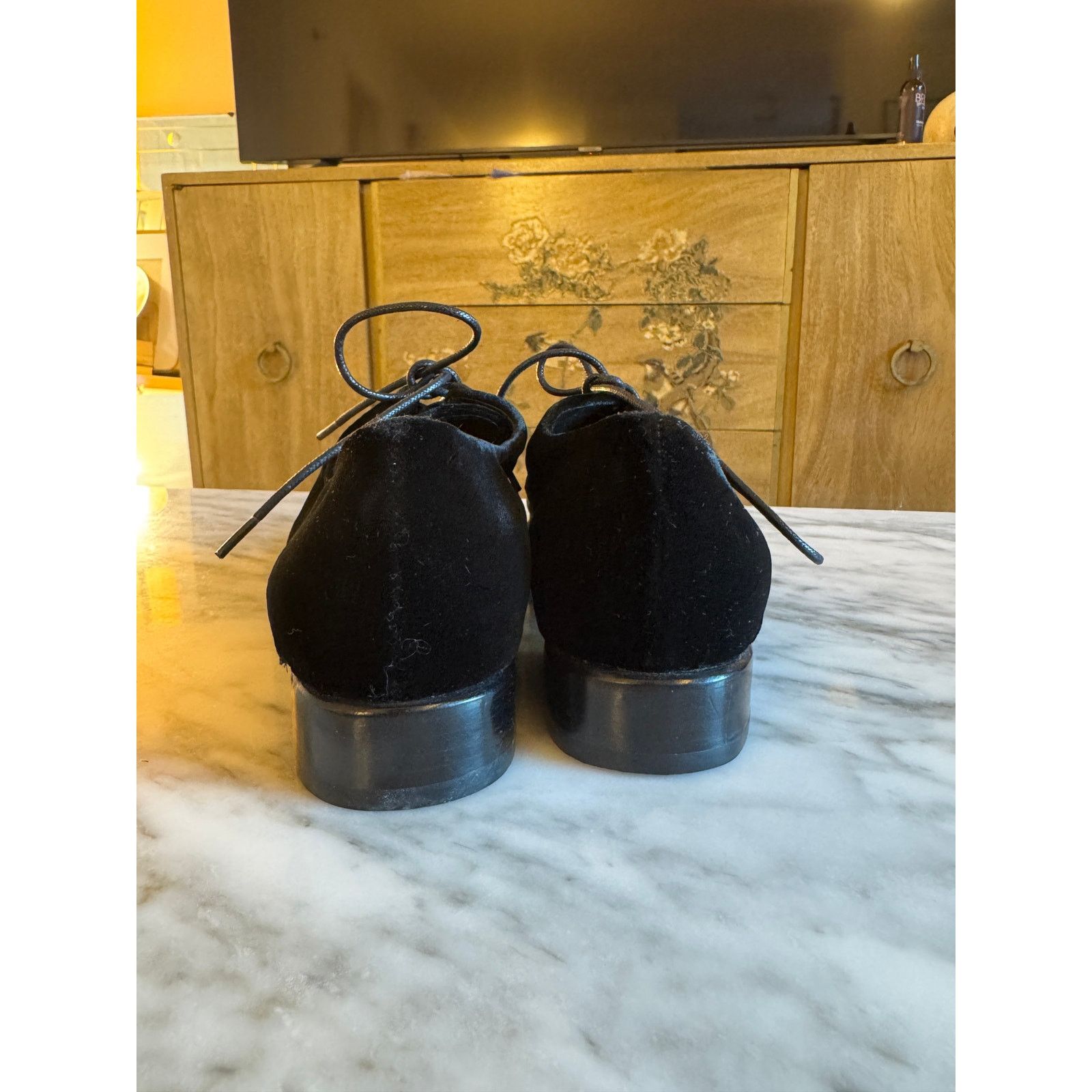 Alexander Wang Alexander Wang Women's Black Suede Joana Mesh Oxford Size US 8 / IT 38 - 3 Thumbnail