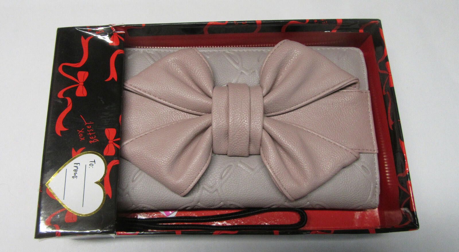 Designer Betsey Johnson Boxed Bow Wallet Grey Multi Size ONE SIZE - 5 Thumbnail