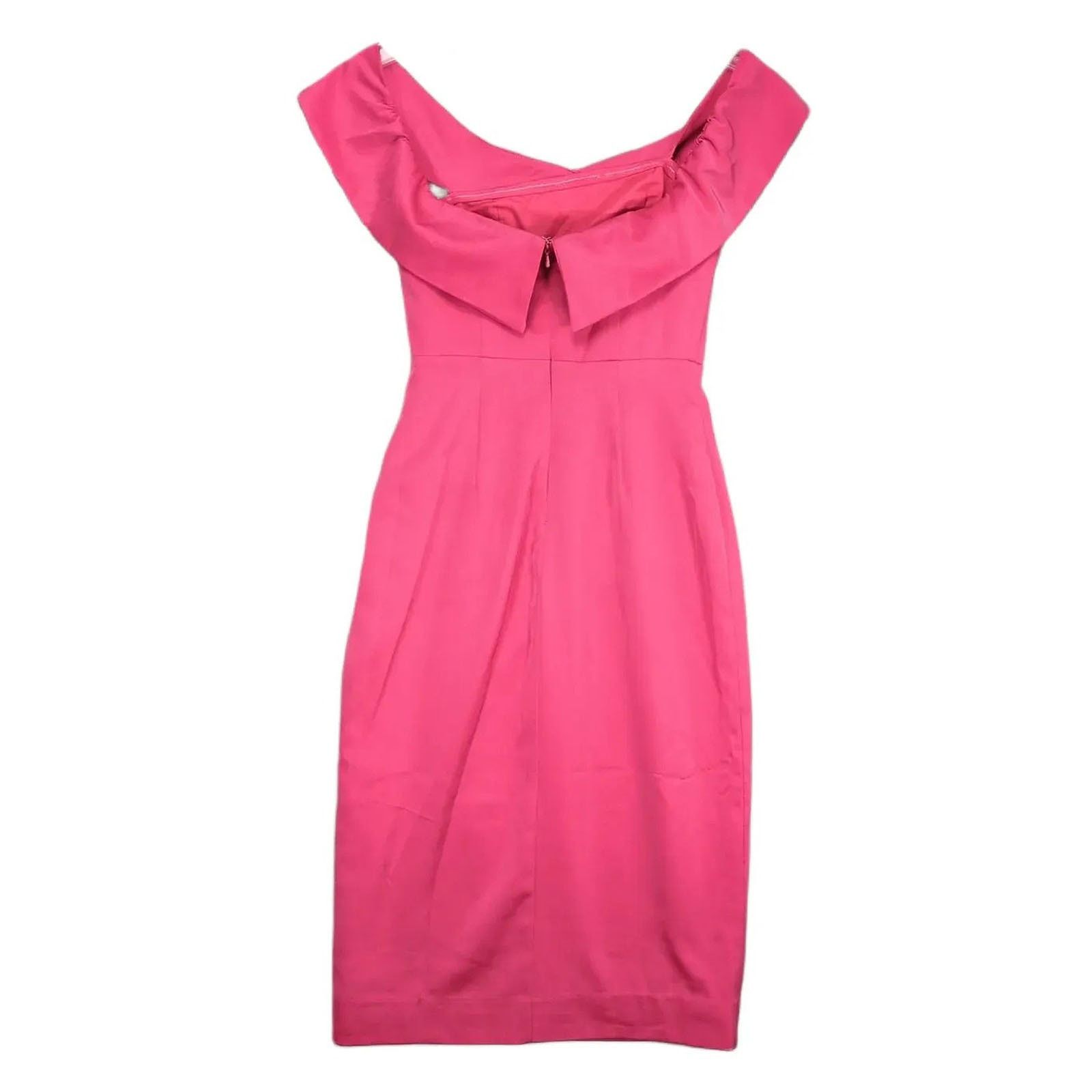 REVOLVE Revolve NBD Hot Pink Satin Bodycon Cocktail Mini Dress Size XXS / US 00 / IT 34 - 2 Thumbnail