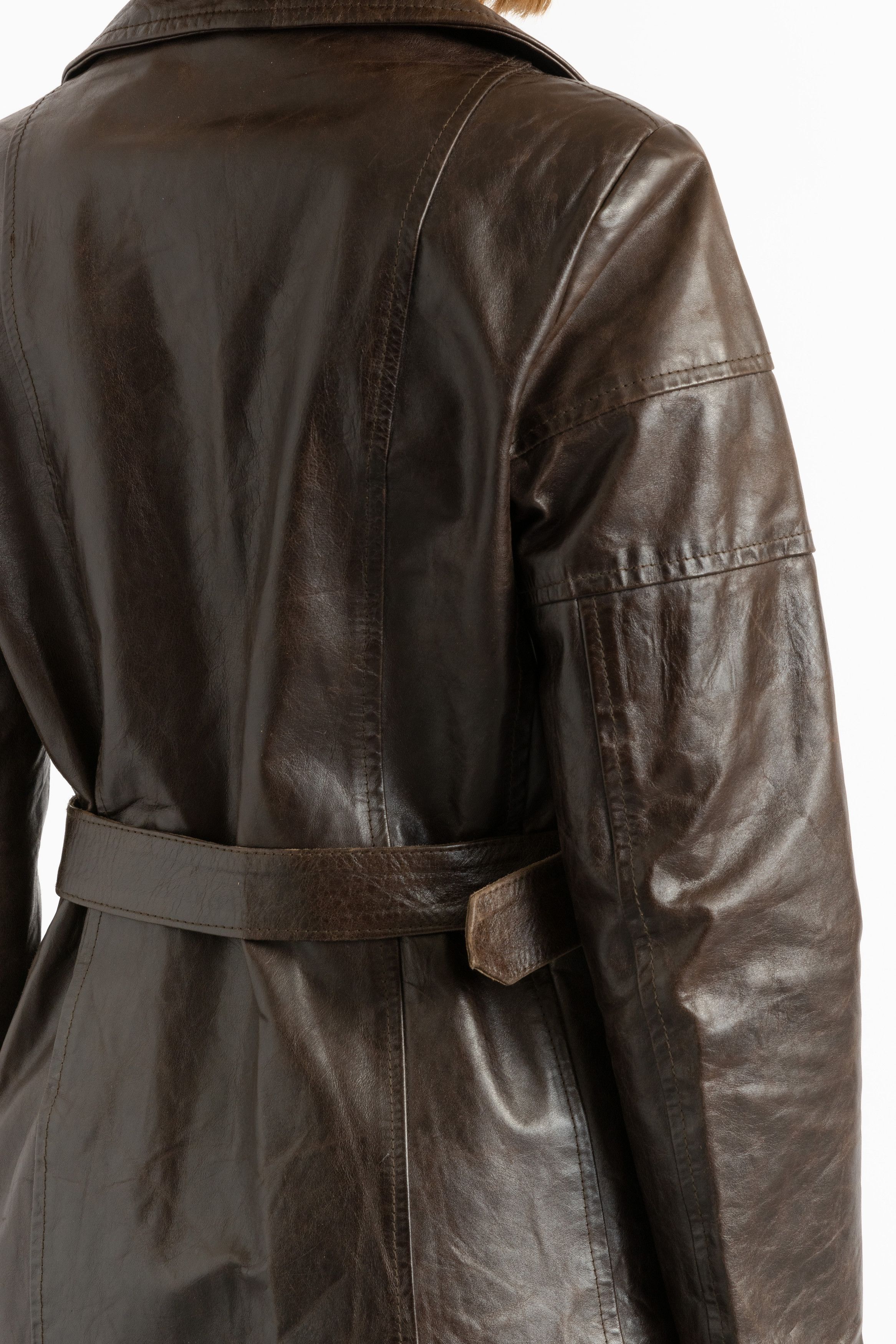 Vintage Leather Blazer Biker Outwear Autumn Coat 8711 Size L / US 10 / IT 46 - 6 Thumbnail