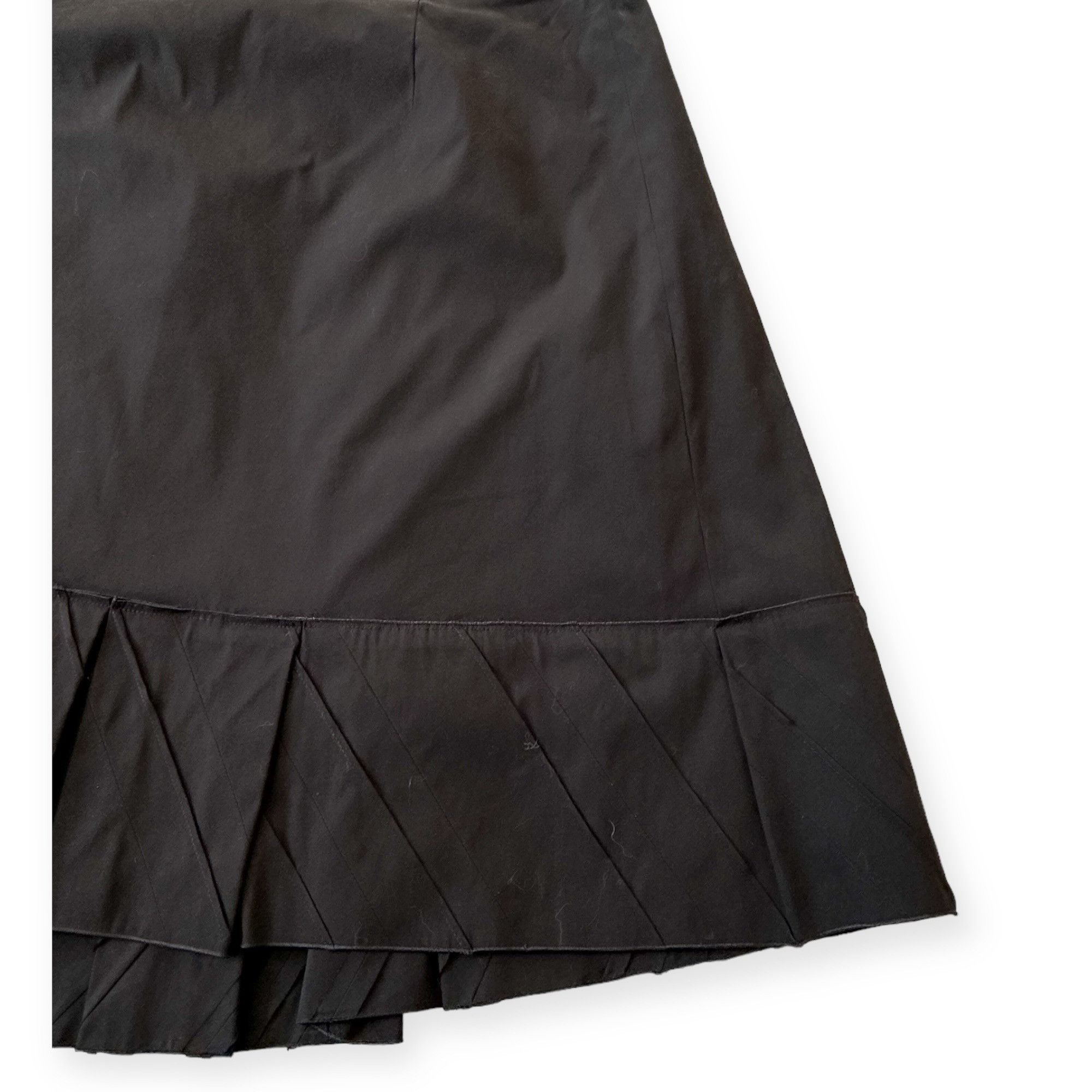 Prada Prada A line Black Cotton Skirt, Size 46 Italy/L, Never worn Size 32" / US 10 / IT 46 - 9 Thumbnail