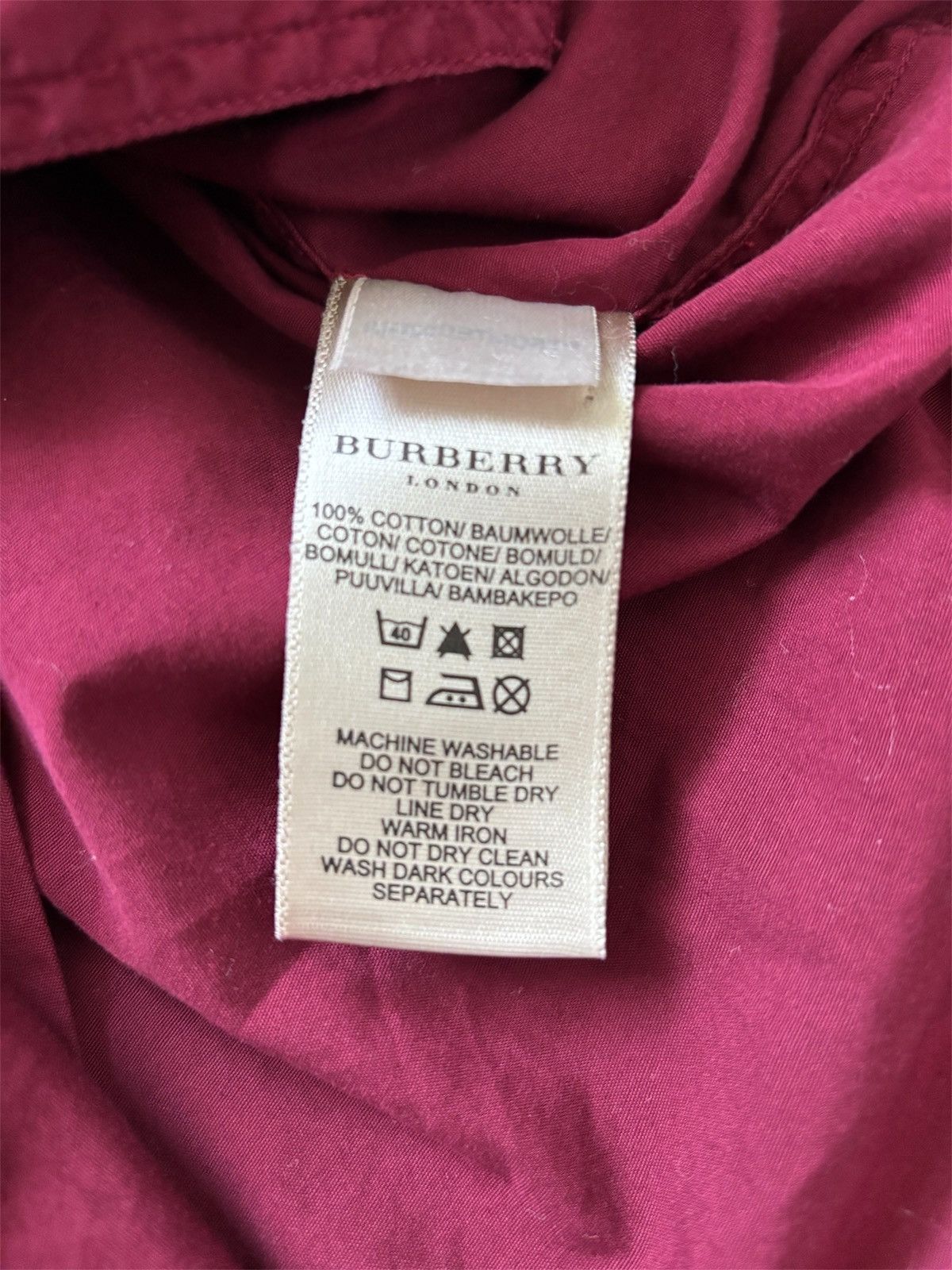 Burberry Burberry Red Button-Up Shirt Size US L / EU 52-54 / 3 - 5 Thumbnail
