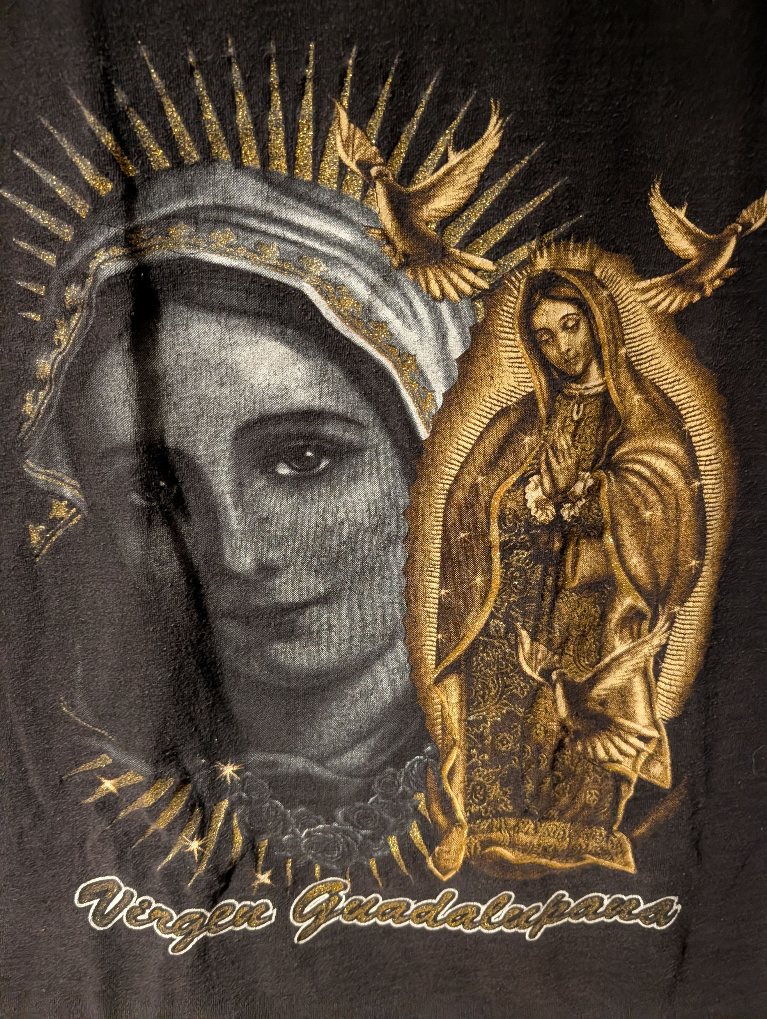 True Religion Virgin of Guadalupe Mexican T-Shirt Catholic Religious Art Size US M / EU 48-50 / 2 - 2 Thumbnail